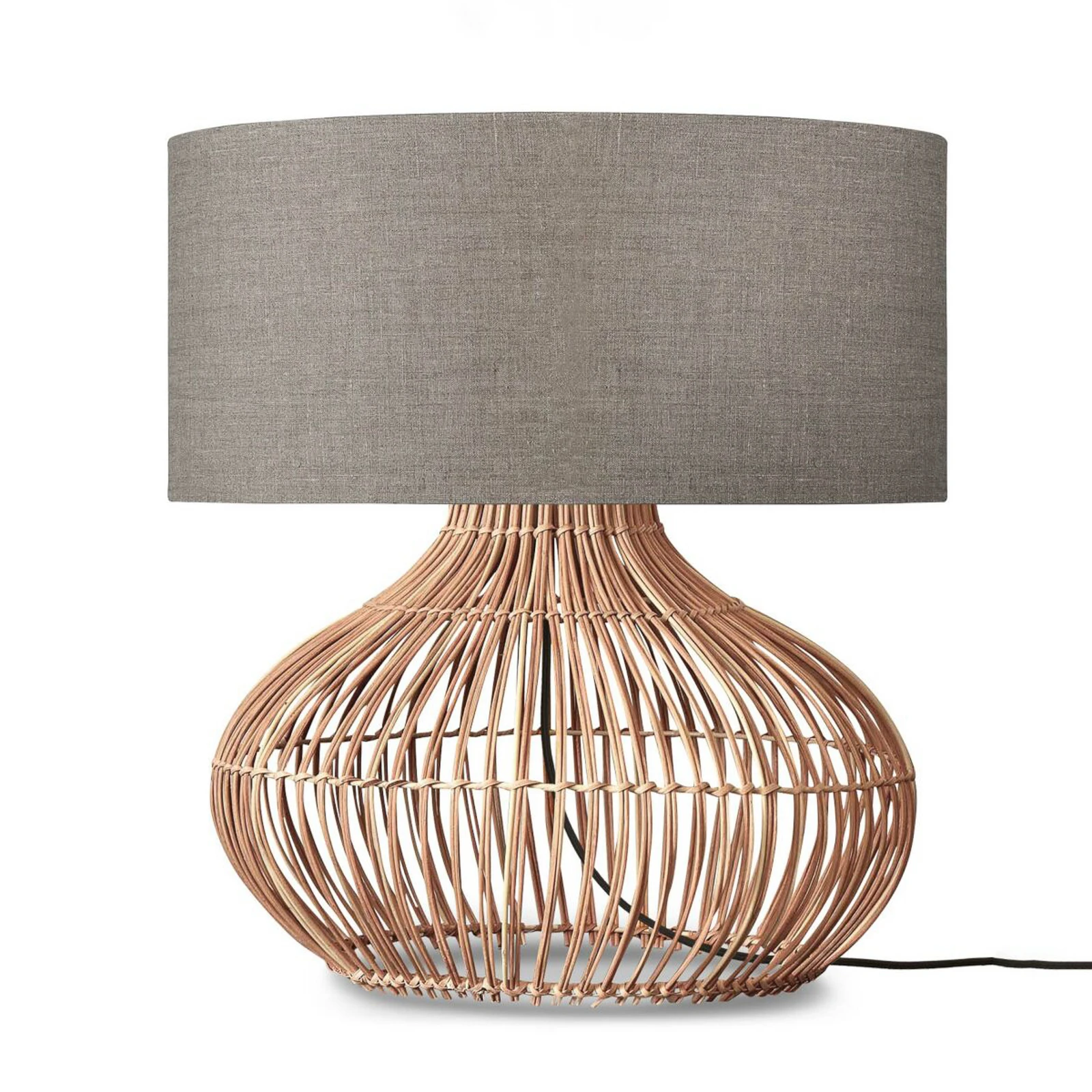 GOOD & MOJO Stolní lampa Kalahari 47 cm, tmavé plátno