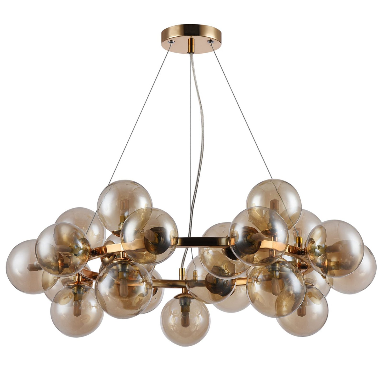 Dallas round pendant lamp, gold