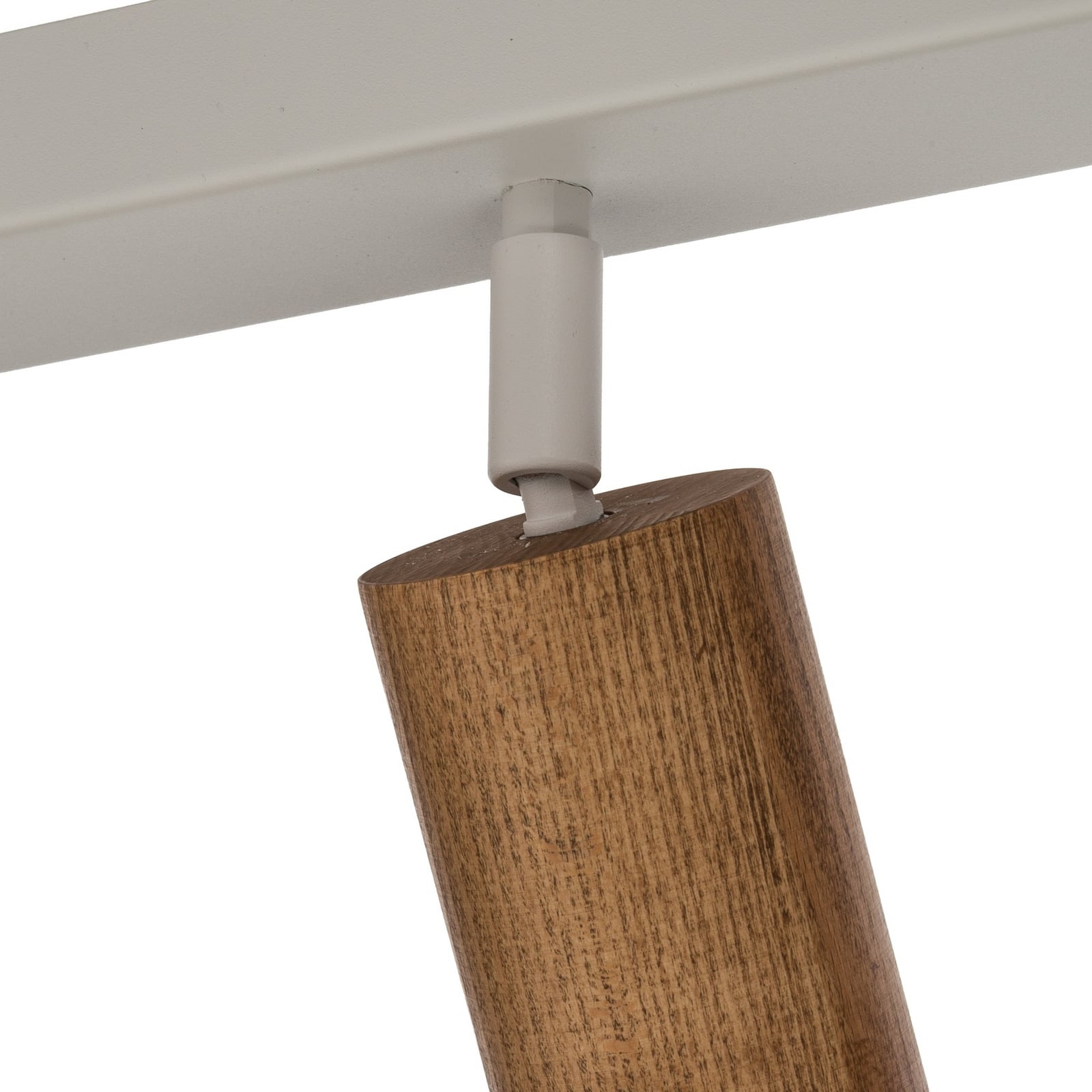 Deckenstrahler Nisse, weiß, Länge 90 cm, 5-flg., Holz/Metall