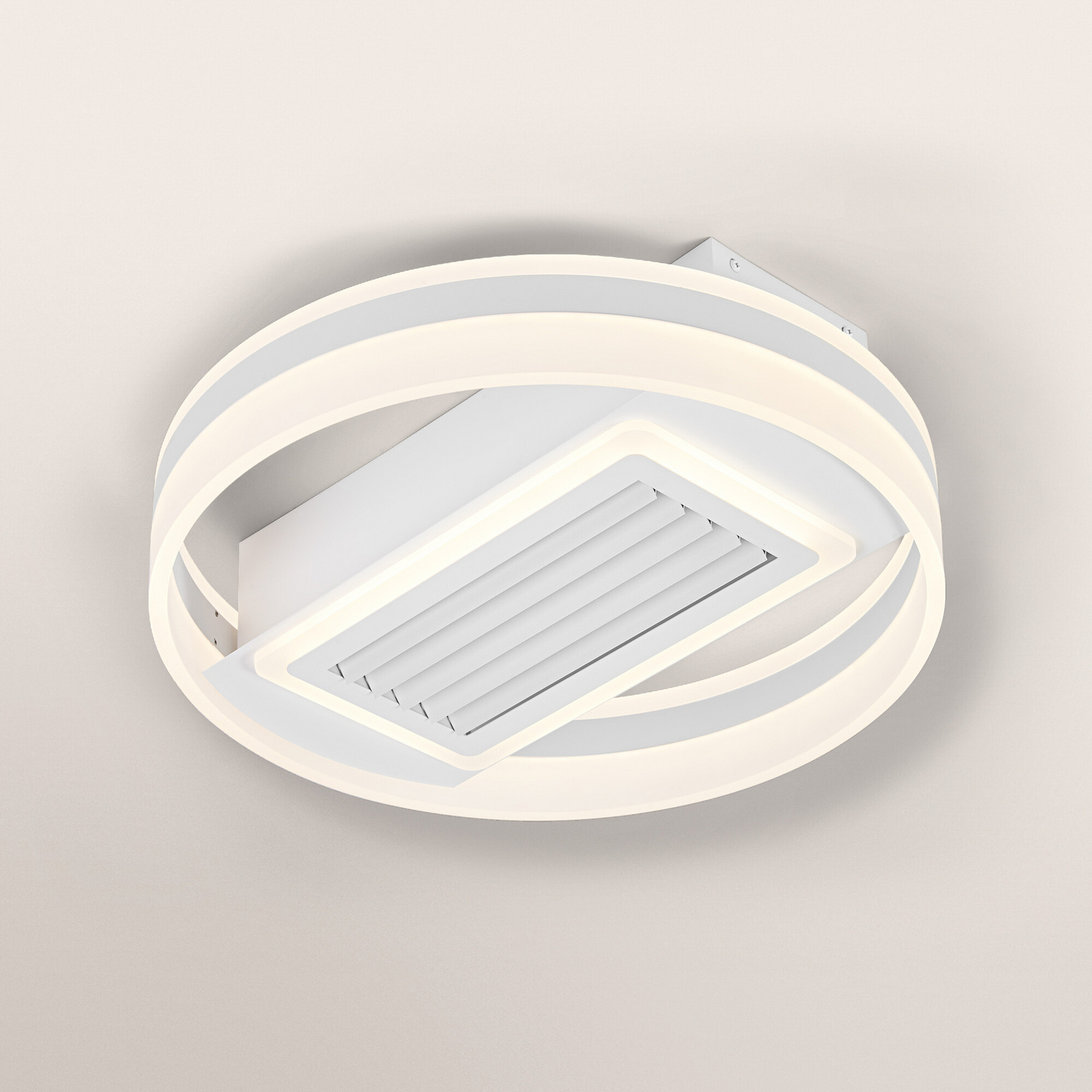 OSRAM LED ceiling fan GRILL, Ø 50 cm, white, with remote control