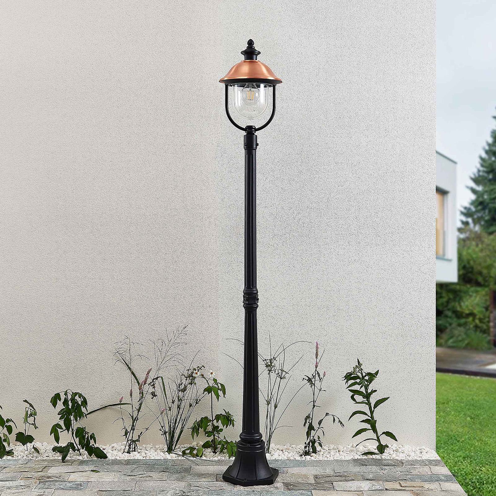 Clint Lampadaire de Parc Copper/Black - Lindby