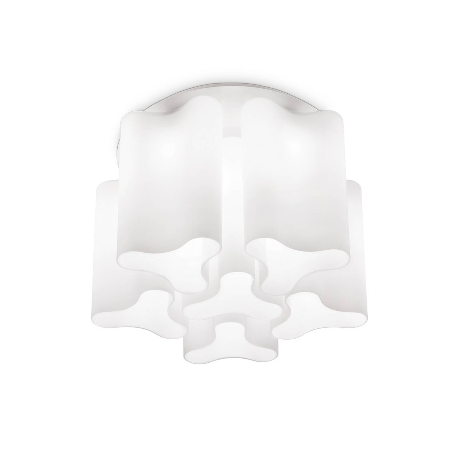 Ideal Lux Deckenlampe Compo Ø 56 cm weiß Metall/Glas