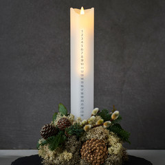 Vela LED Sara Calendar Altura 29 cm