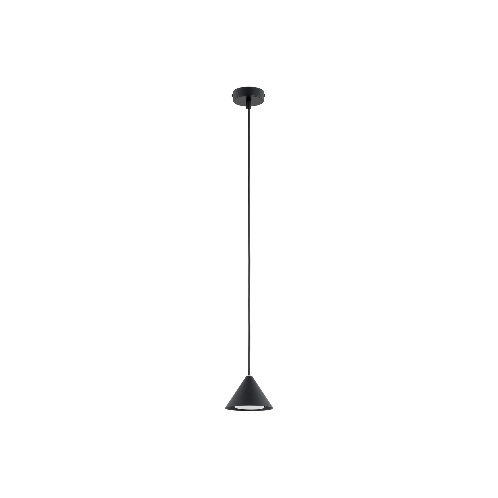 Elit pendant light, 1-bulb, black, metal