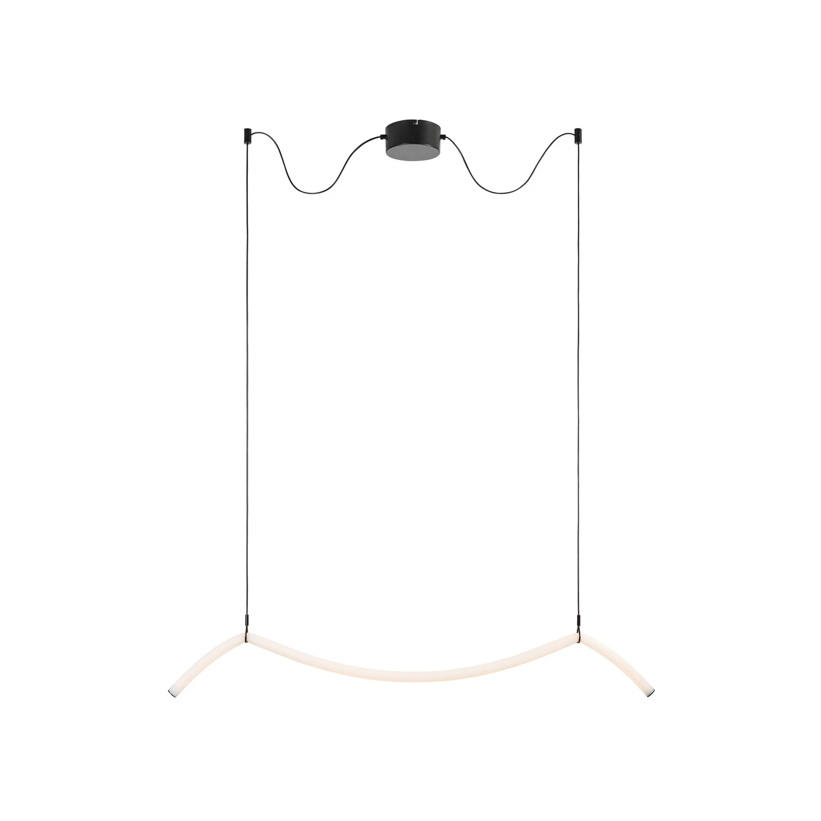 Markslöjd LED závěsné světlo Melt, černé/bílé, délka 112 cm