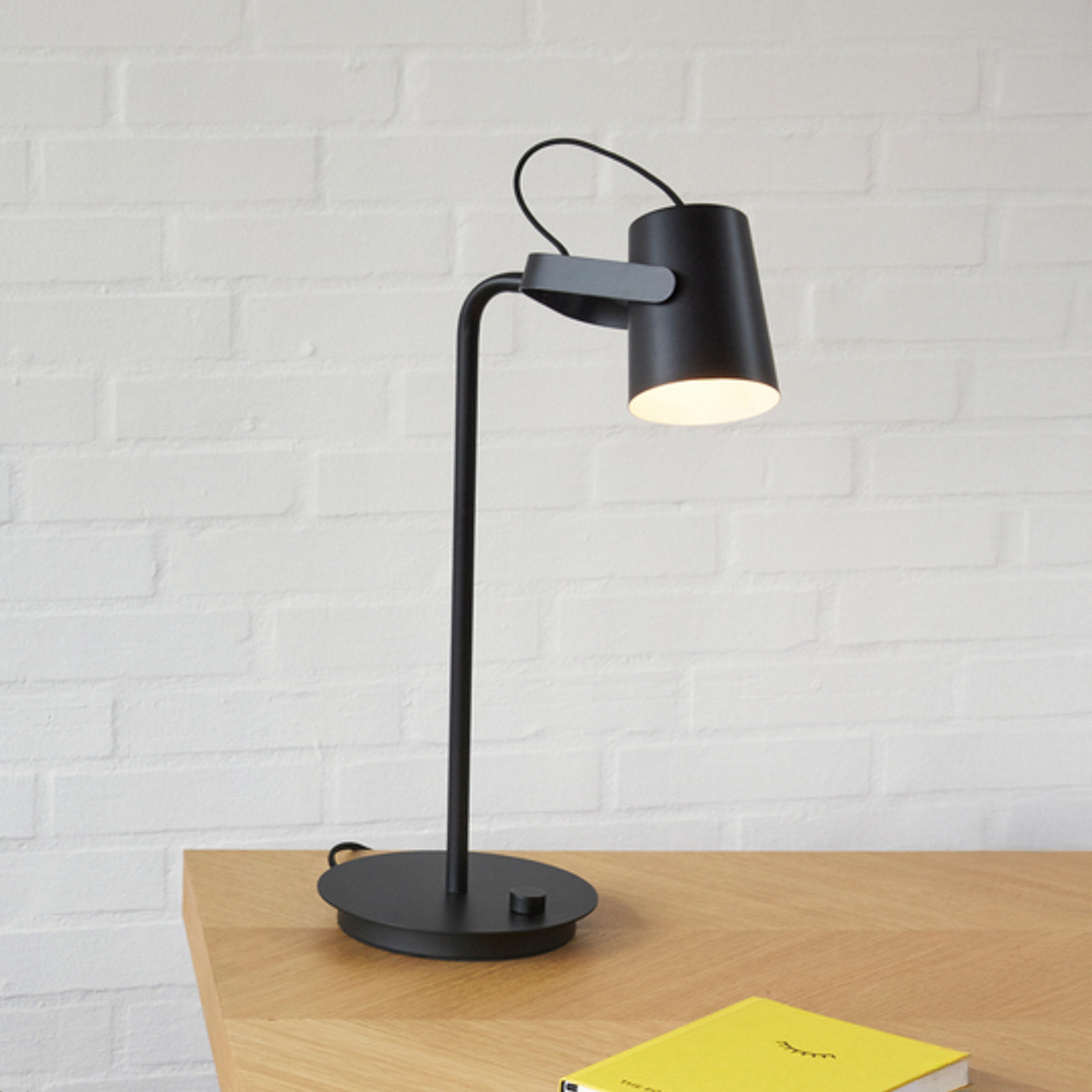 Hübsch Ardent lampă de masă negru fier E14 înălțime 54 cm - Studiu / Birou - Metal