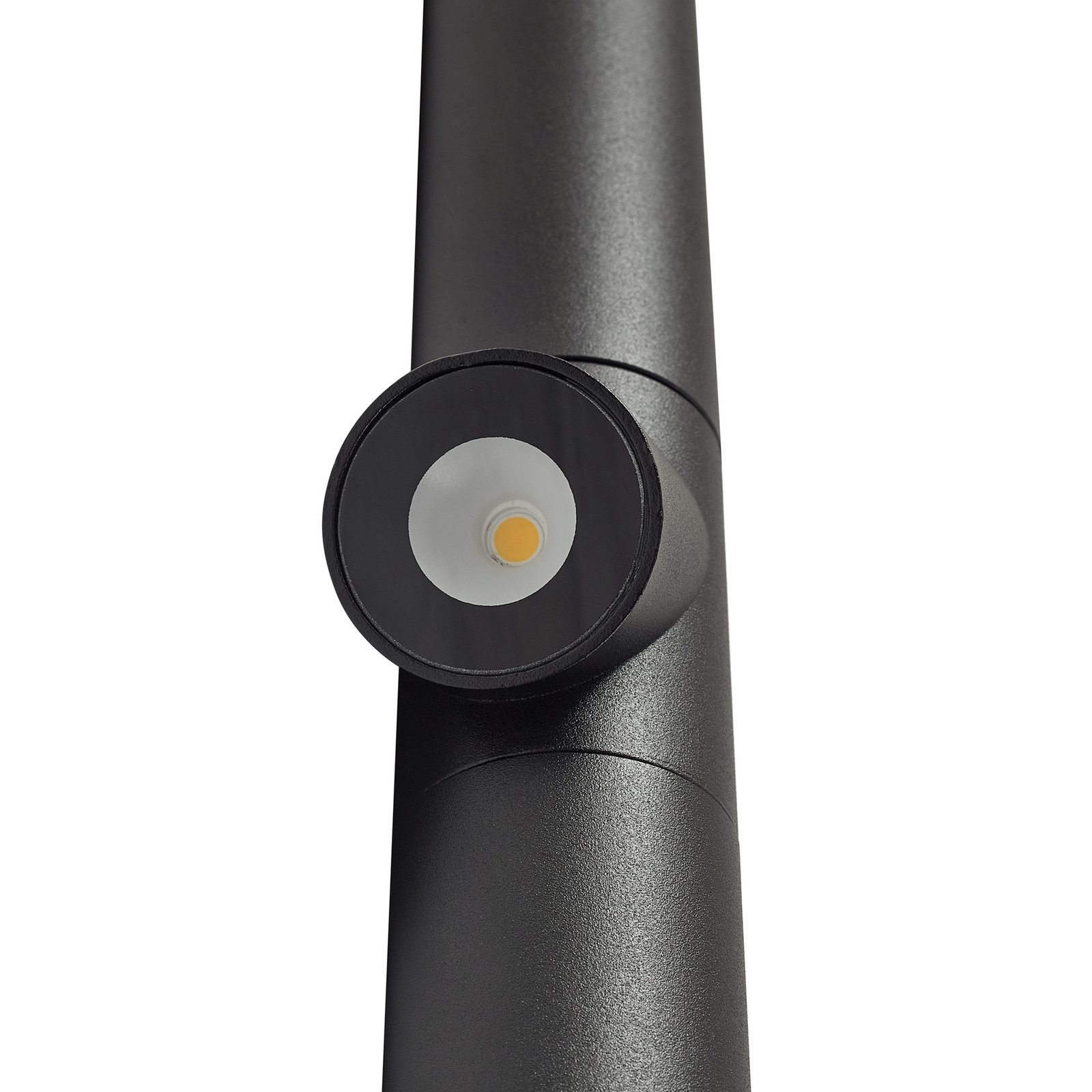 Lindby LED path light Luzian, height 120cm, black, ground spike