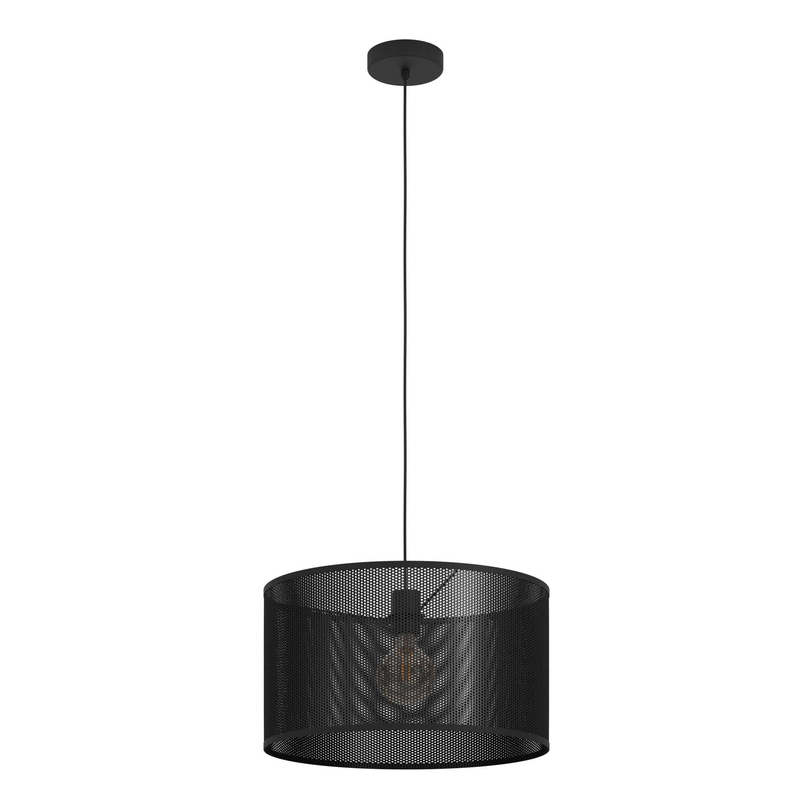 Manby viseća svjetiljka, Ø 45 cm, crna, čelik
