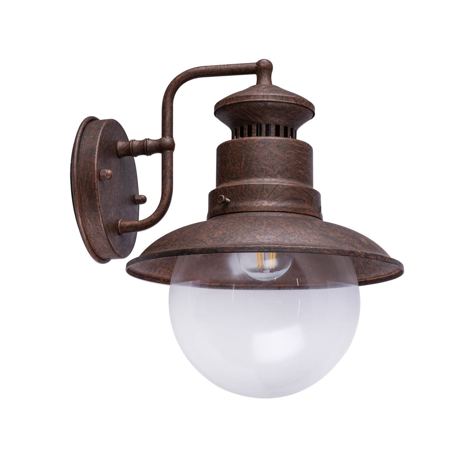 Außenwandleuchte Sella aus rostfarbenem Stahl