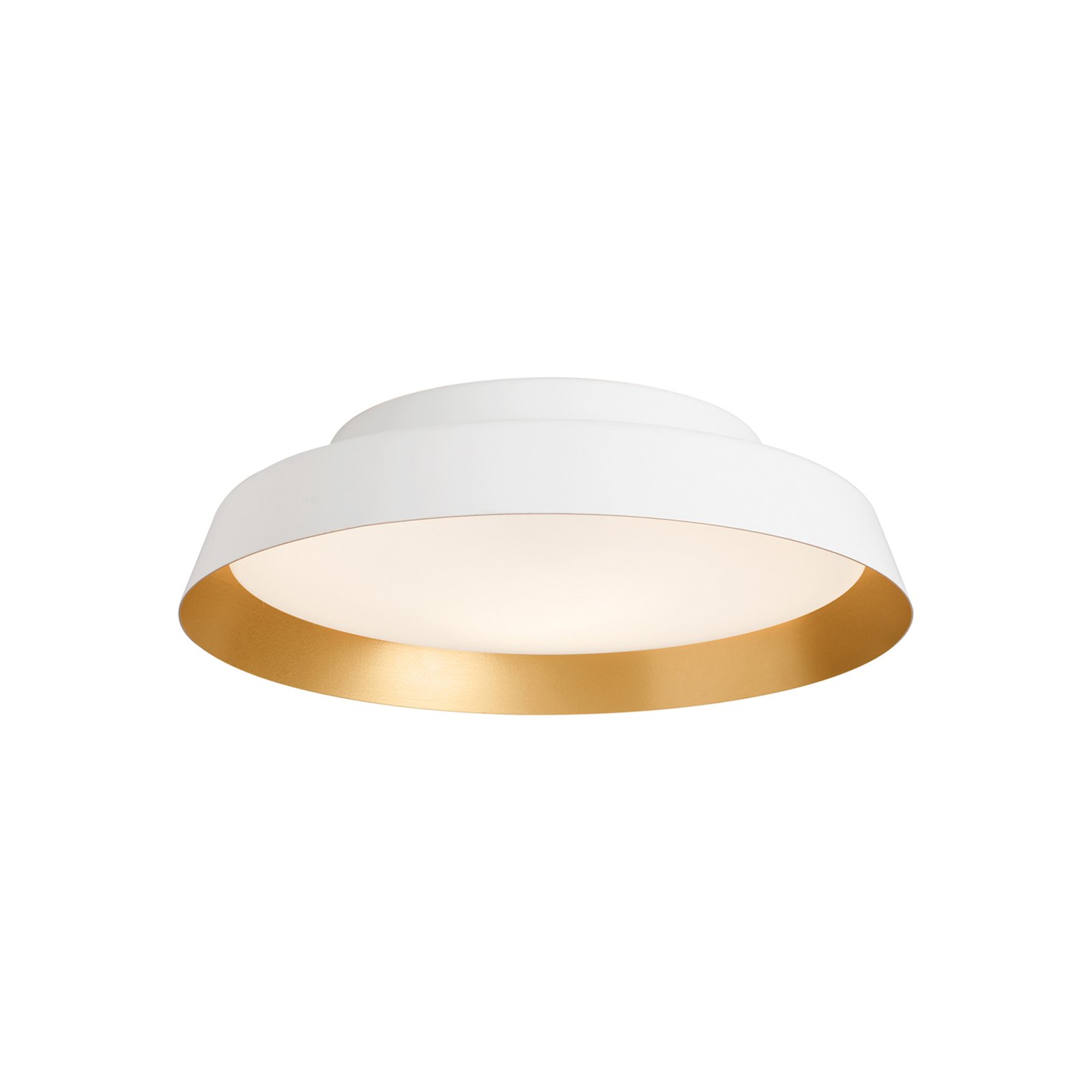 LED-taklampa Boop! Ø 54 cm vit/guld