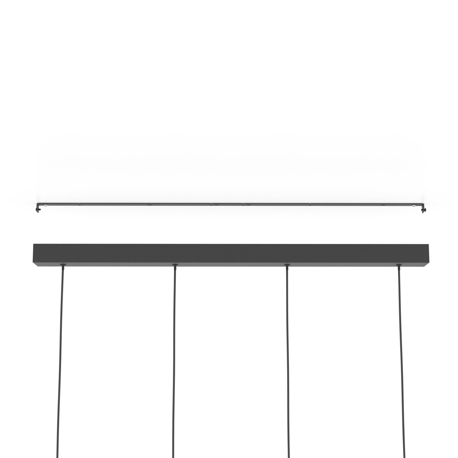 Almudaina LED-pendellampe, svart, lengde 84 cm, 4 lyskilder,