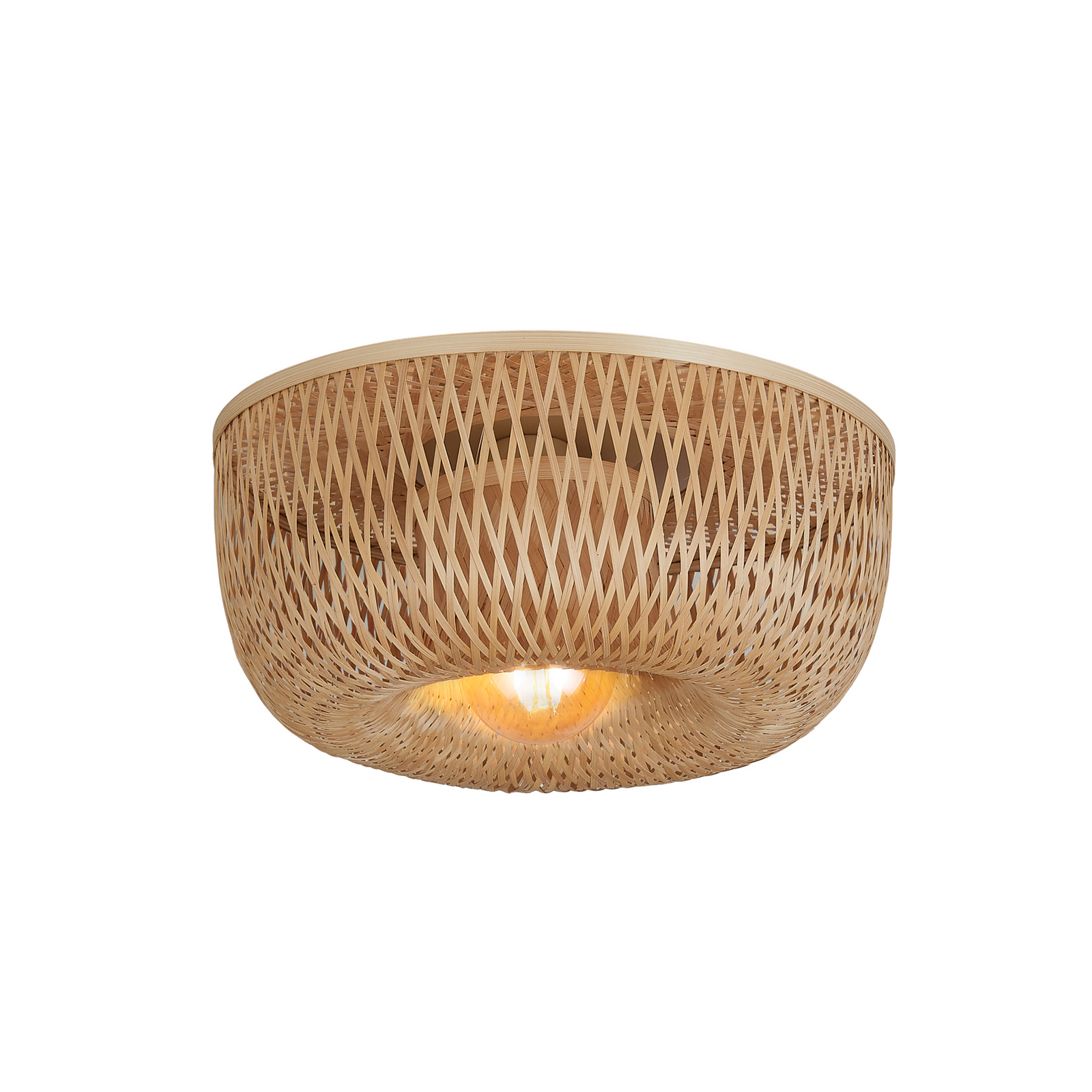 GOOD & MOJO plafondlamp Barbados, naturel, Ø 35 cm, bamboe E27