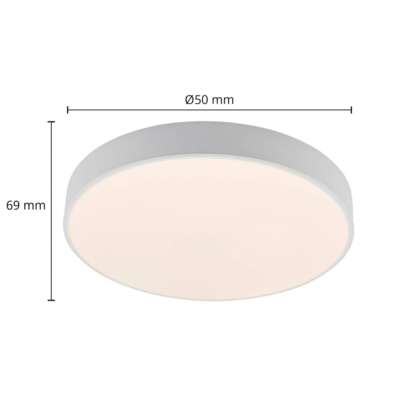 Lampa sufitowa LED Lindby Simera, Ø 50 cm, biała, metalowa