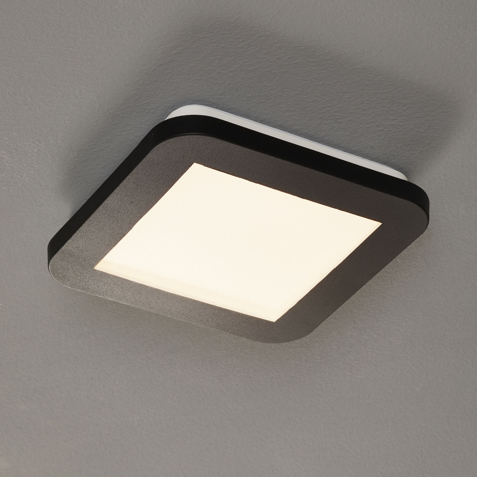 Plafonnier LED Camillus, carré, 17 cm