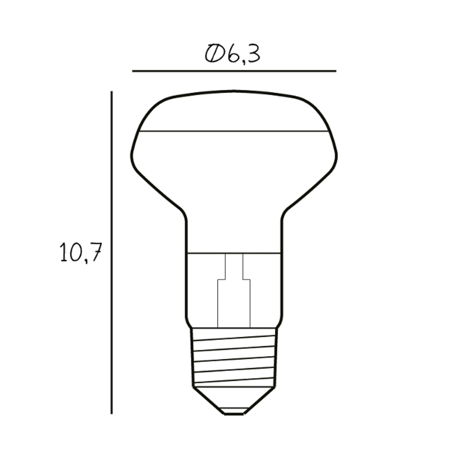 Reflector LED bulb, E27, 5 W, 2,700 K, dimmable