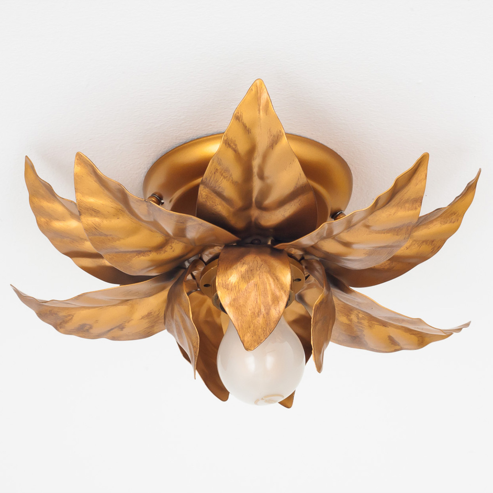 Plafonnier ANTIQUE à feuilles dorées 26 cm