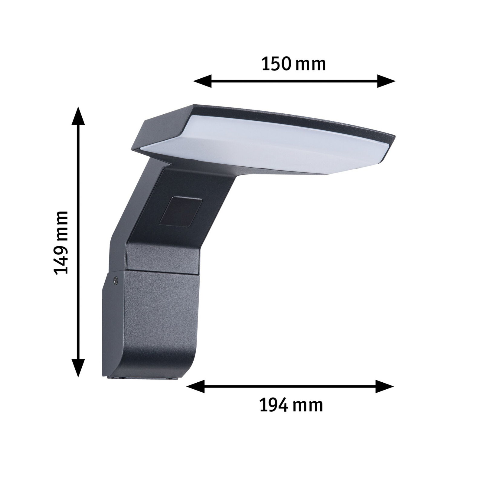 Zenera Outdoor Wall Lamp Insect Friendly SWR Anthracite - Paulmann