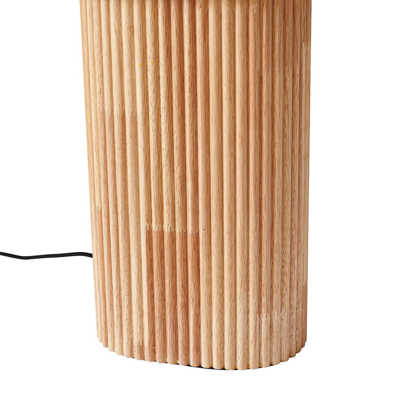 Lindby lampa stojąca Kimiko, wysokość 100 cm, drewno, tkanina, E27