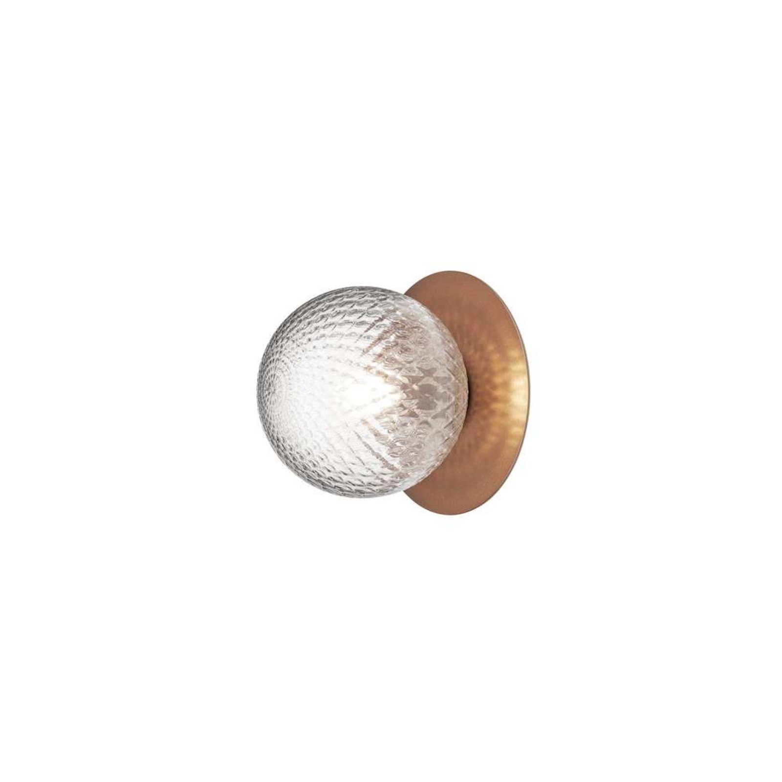 Nuura buitenwandlamp Liila, Ø 16 cm, brons/helder