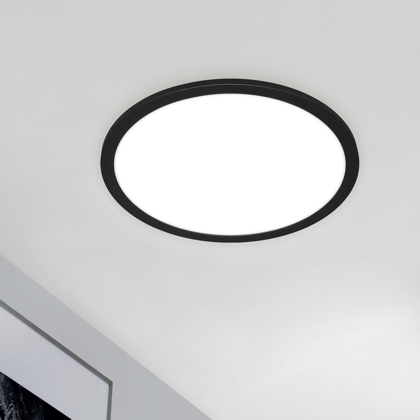 LED-panel Piatto CCT fjernkontroll, rund, svart