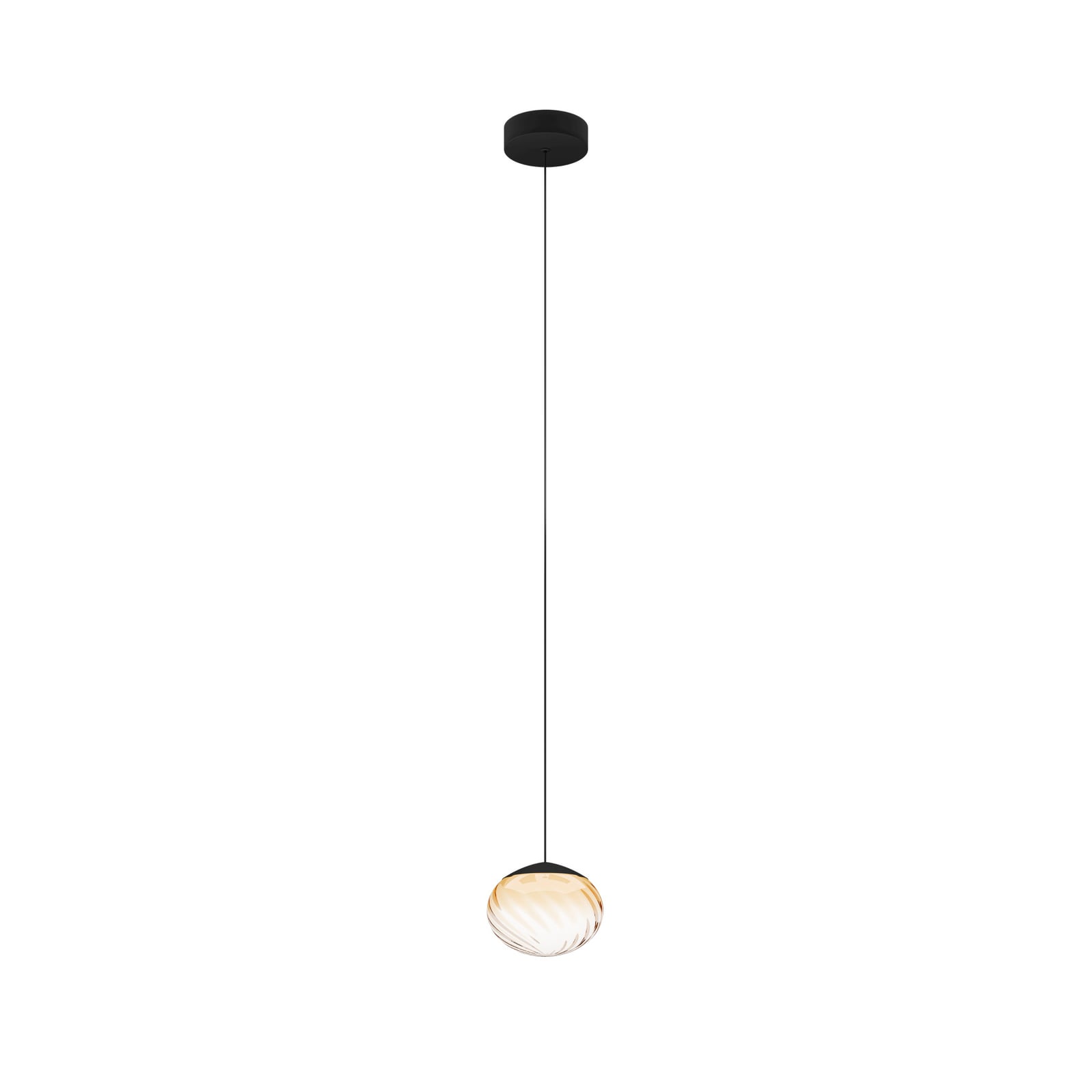 Suspension LED Stars of Light Pantoja noir/ambre 24 cm CCT