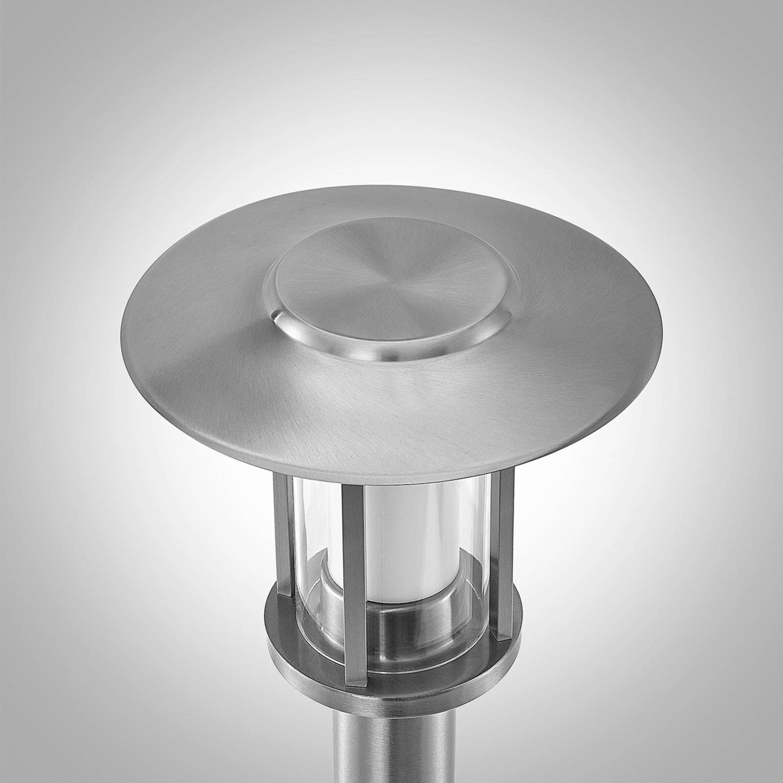 LED-Wegelampe Gregory, Edelstahl, mit Sensor