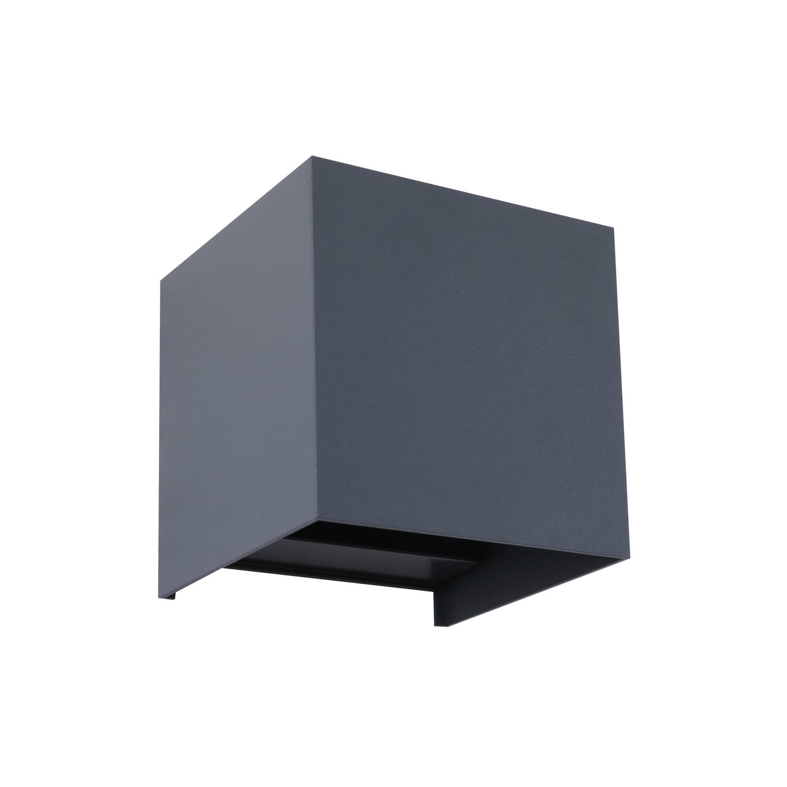 Lindby Smart LED-Außenwandlampe Dara grau eckig CCT RGB Tuya