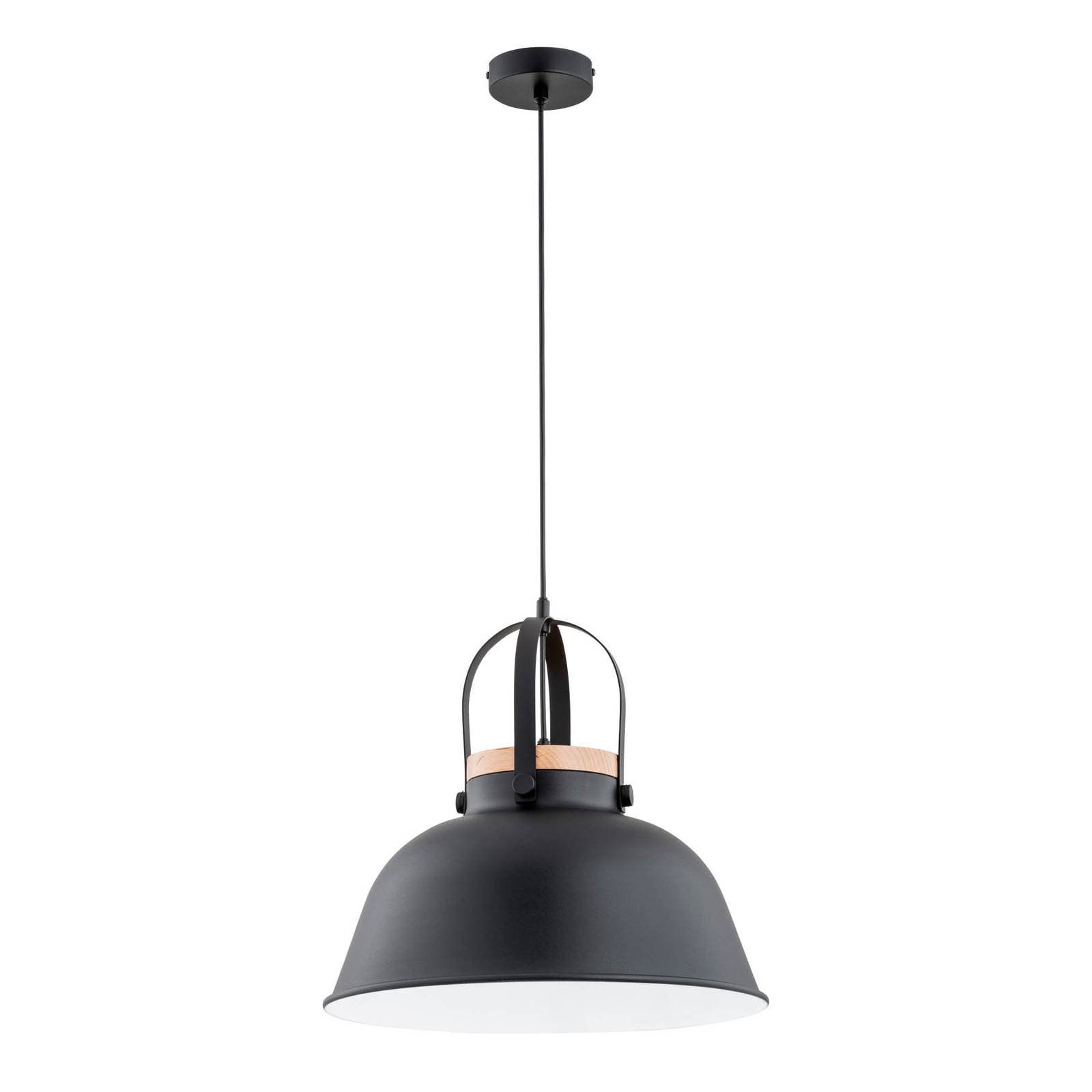Euluna Hanglamp - Keuken - dimbaar - Industrieel design - zwart - staal, hout