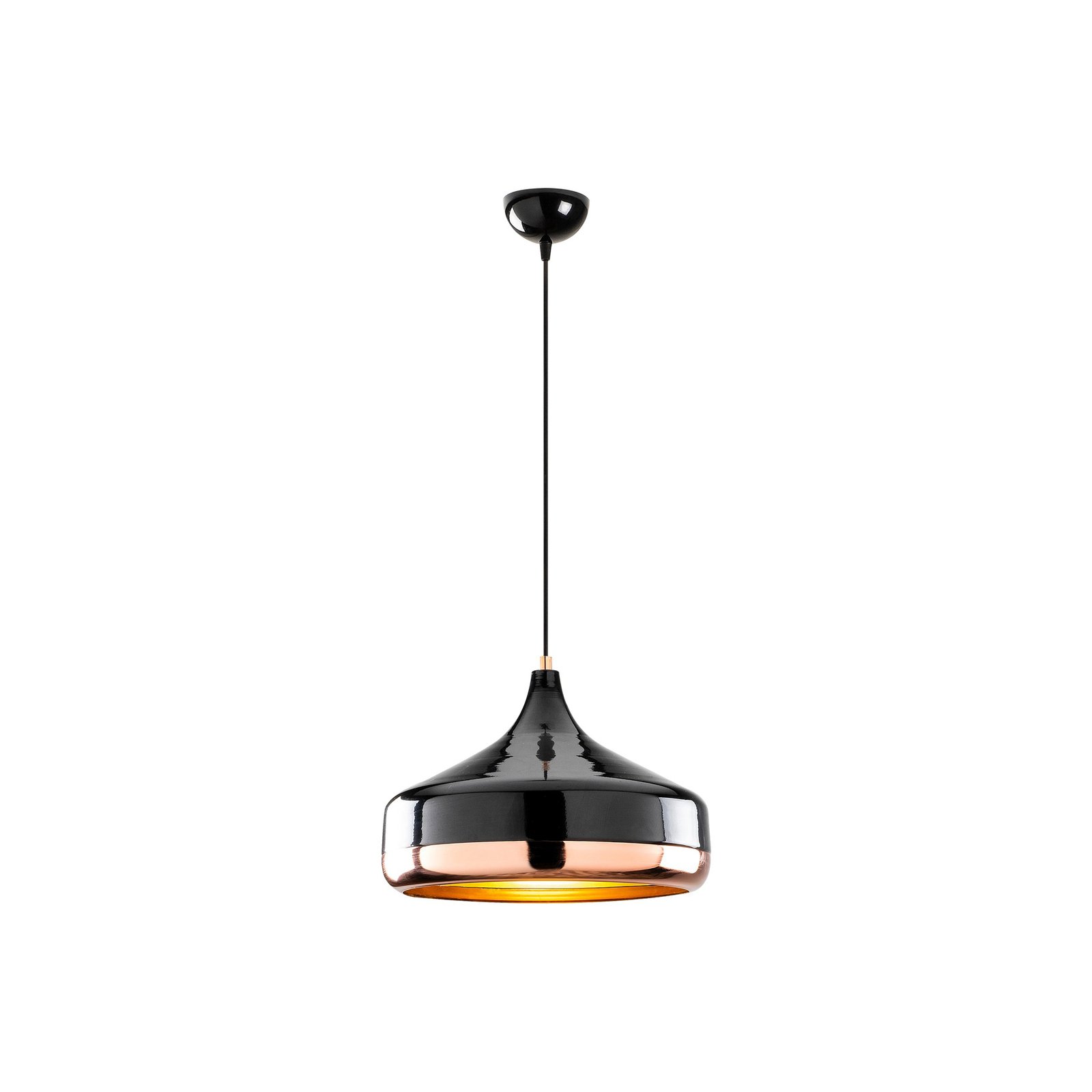Hanglamp Yildo 253-S 1-lamp Ø36cm zwart/koper