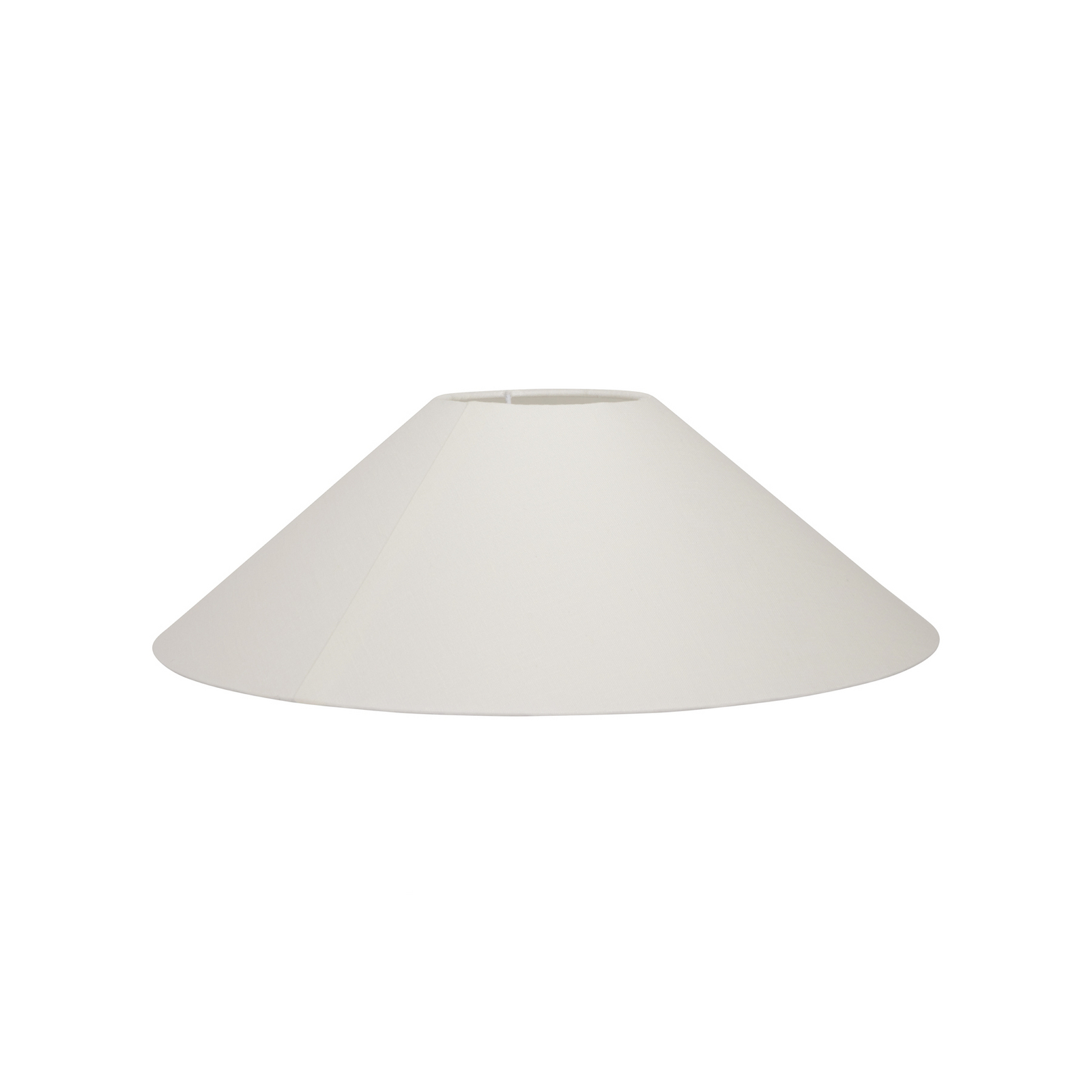 Pantalla de lámpara Basic Flat, blanca, Ø 36 cm, lino - Watt & Veke