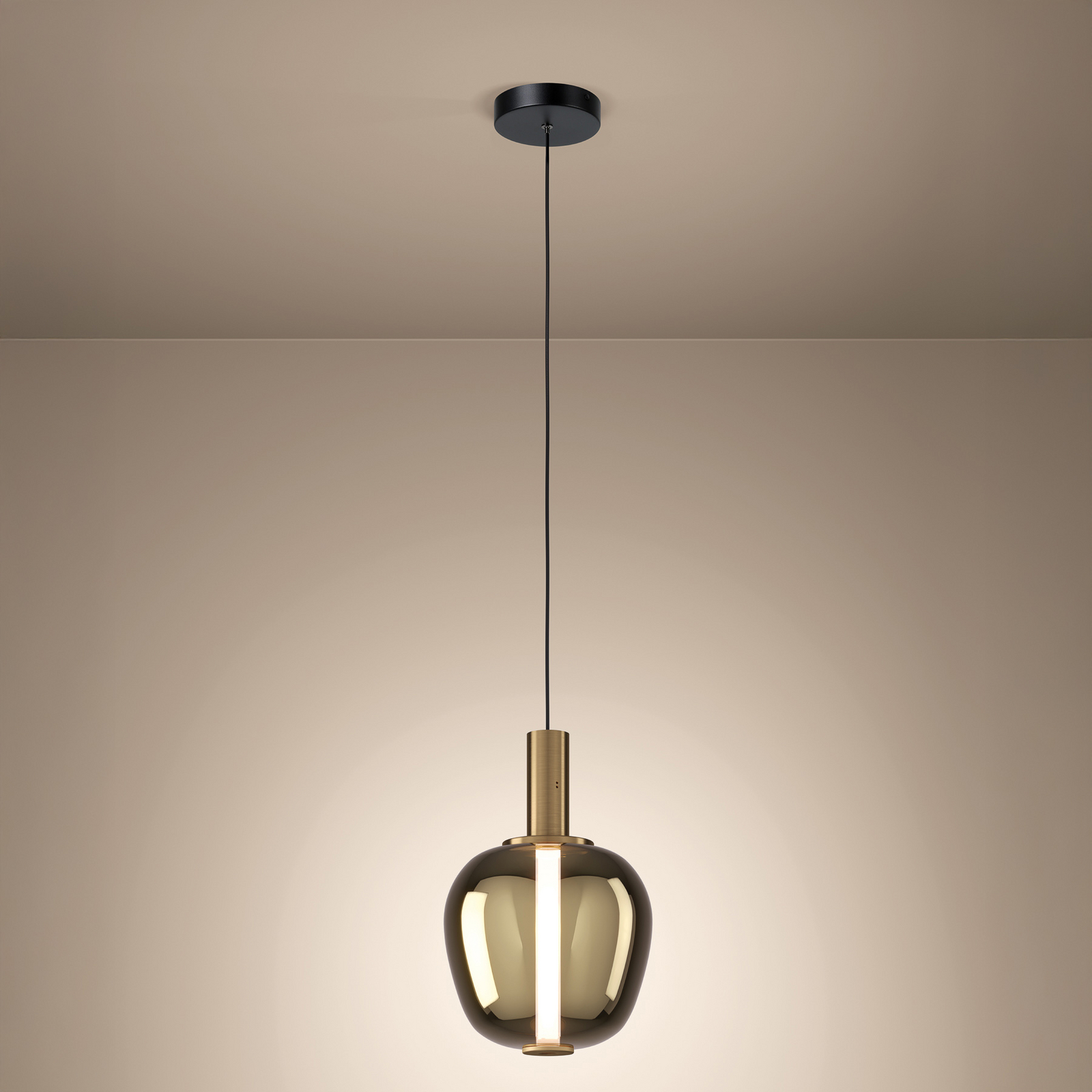 Suspension LED Fruitera dorée Ø 25 cm en verre CCT - Stars of Light