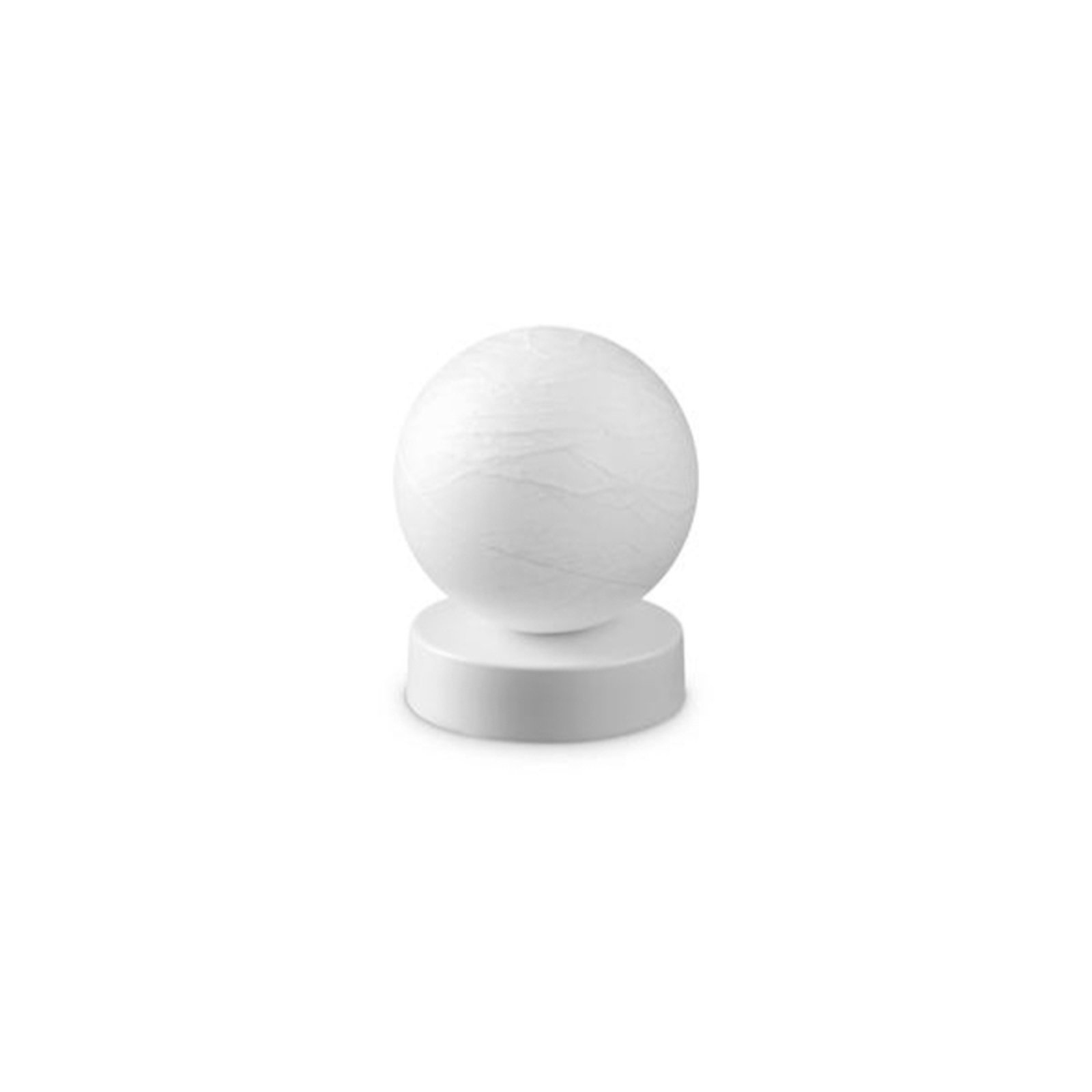 Ideal Lux Carta bordlampe, hvit, plast, Ø 10 cm