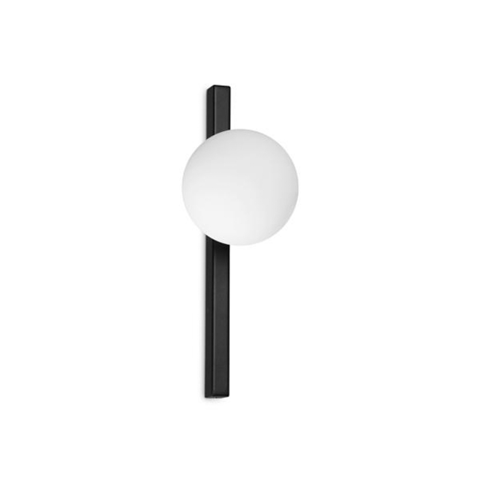 Wandlamp Ideal Lux Binomio zwart, 1-lamp, metaal, glas