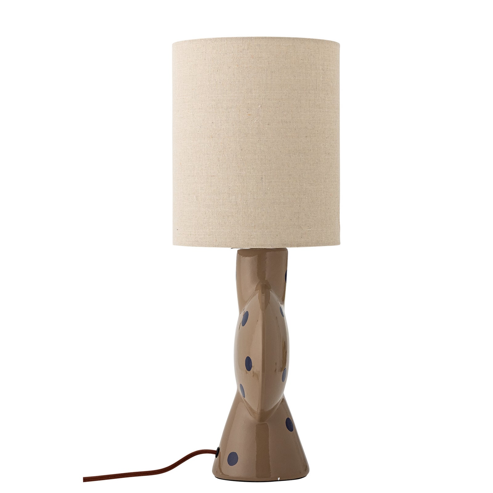 Lampada da tavolo Sergio, marrone/crema, altezza 55 cm - Bloomingville