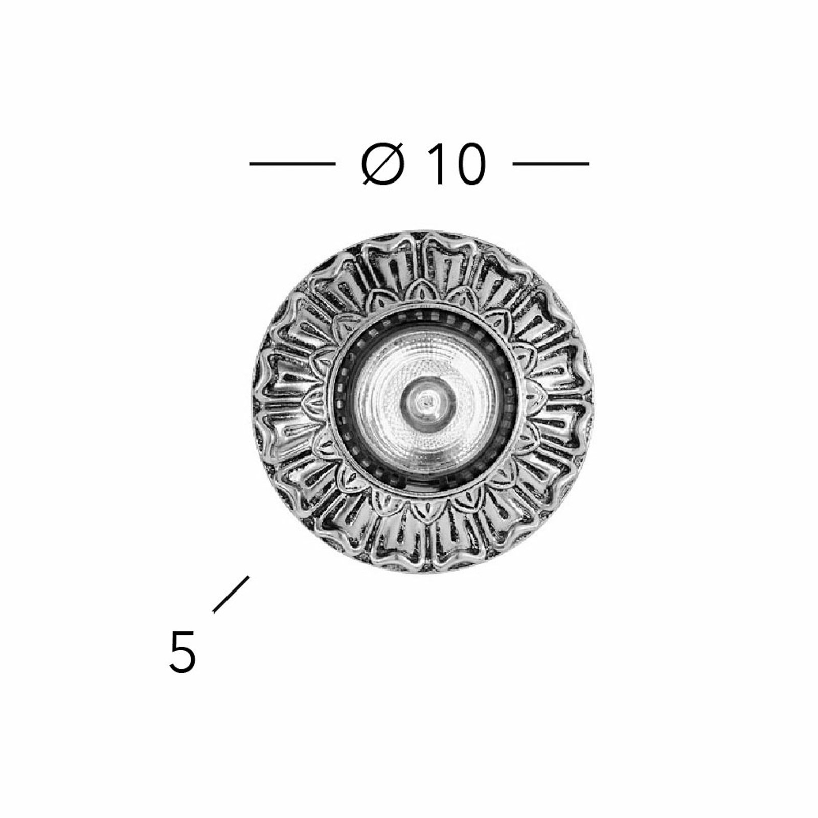 Kolarz downlight de techo Milady, Ø 10 cm, chapado en oro de 24 quilates