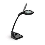 LED magnifying light MAULiris, dimmable, black