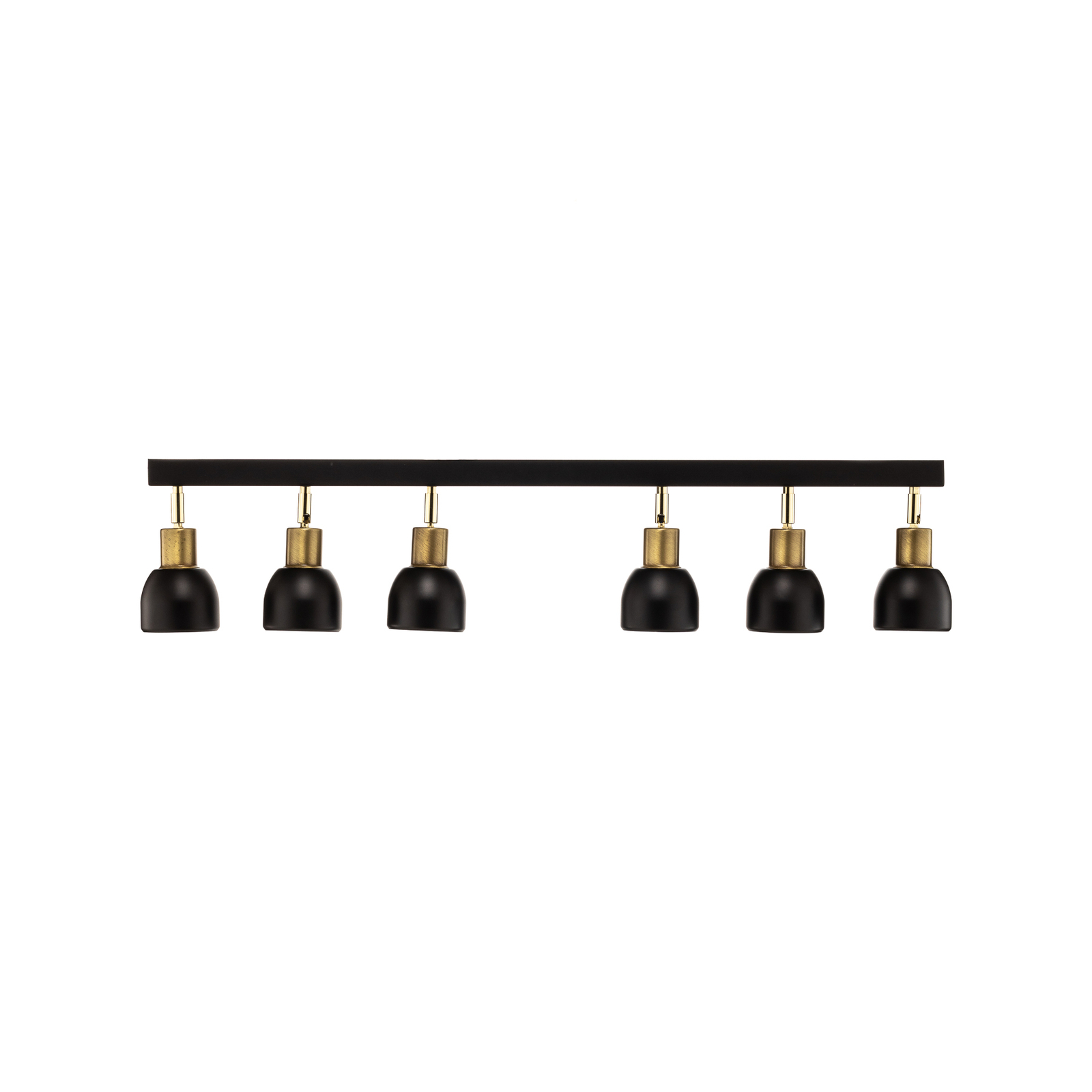 Frano plafondspot, 6-lamps zwart/goud