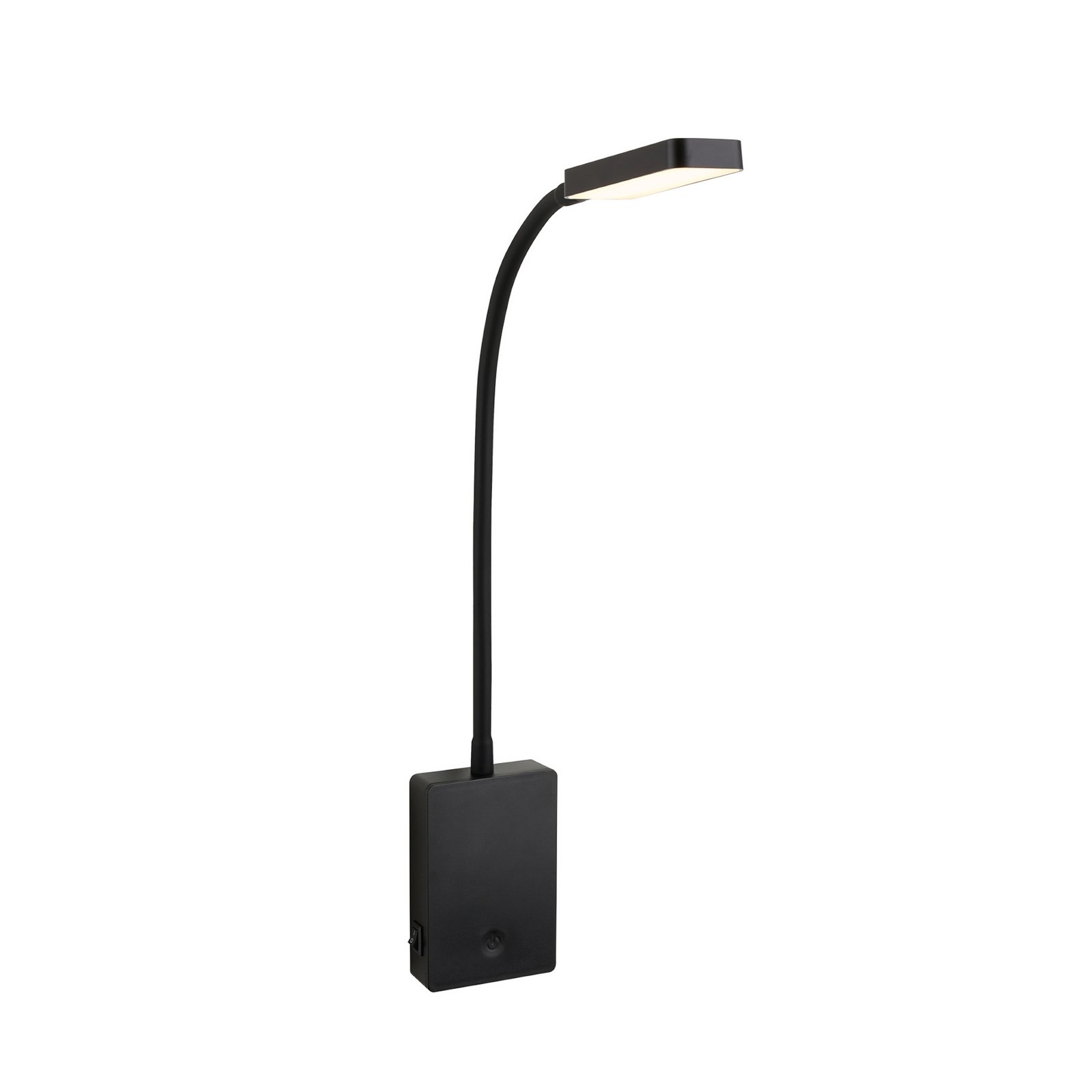 LED újratölthető asztali világítás Cielo, fekete, magasság 56 cm, műanyag