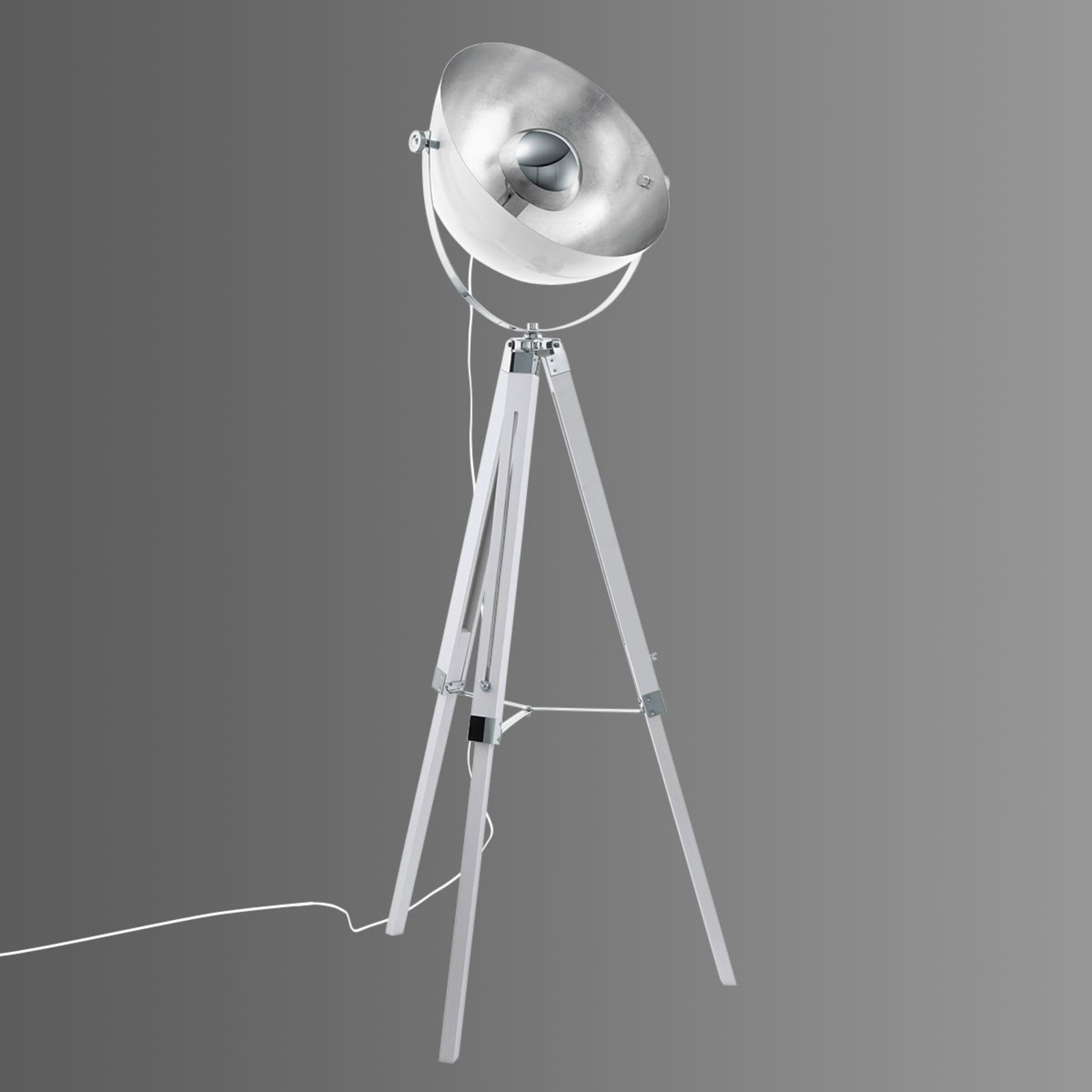 Covaleda floor lamp tripod white/silver