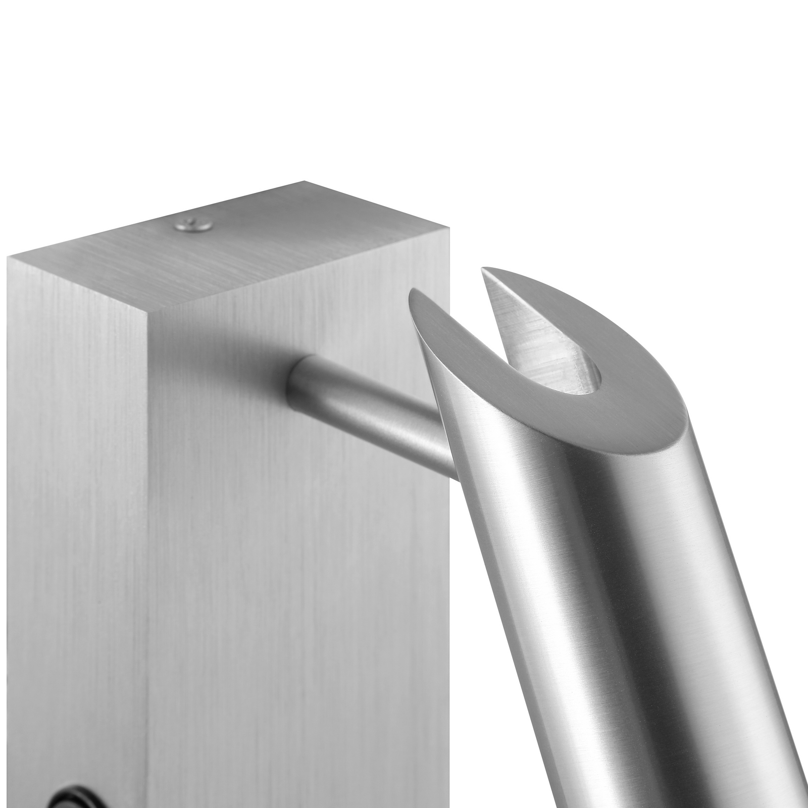 LED стенен прожектор Risell, ширина 9 cm, алуминиев цвят, метал