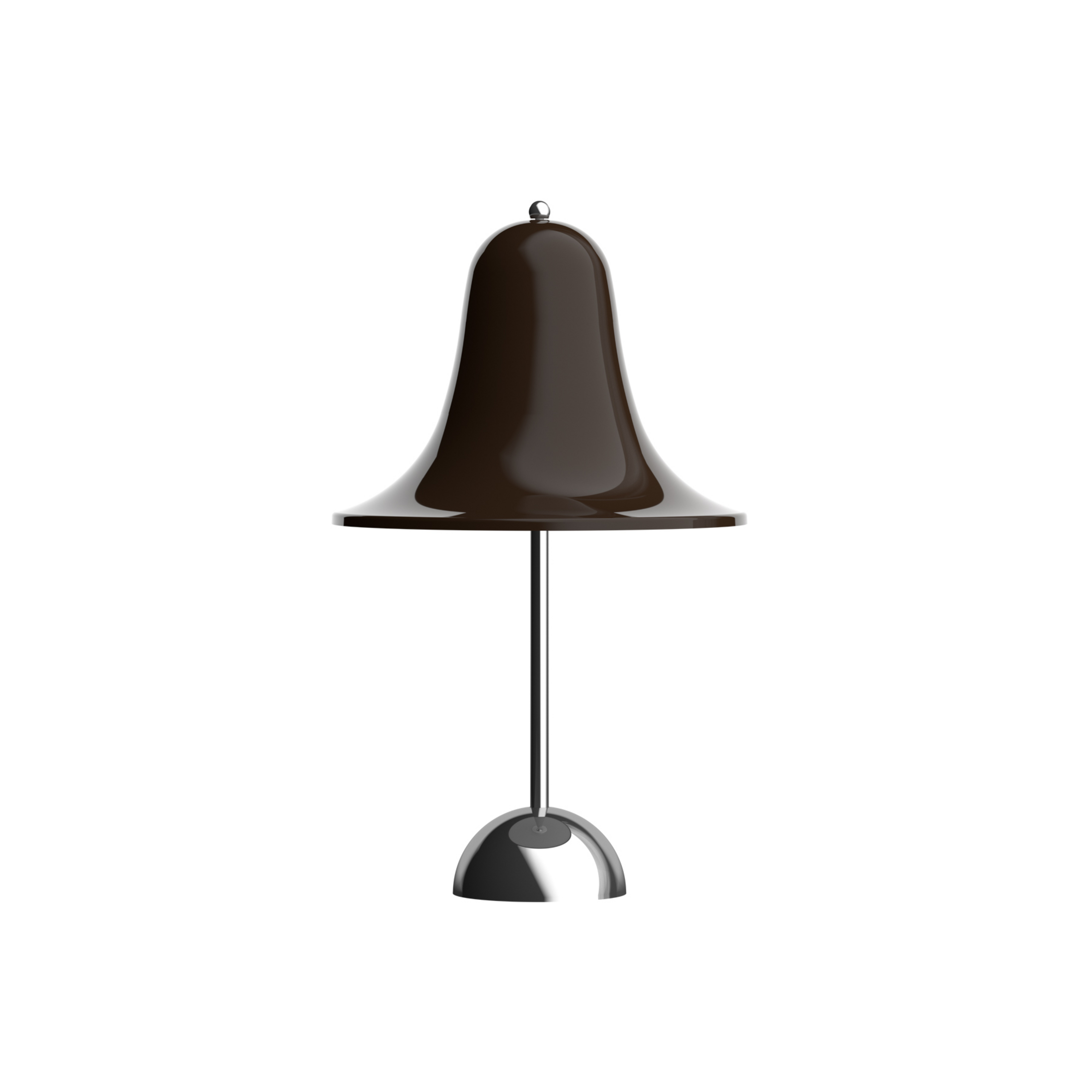 Verpan LED-batteridriven bordslampa Pantop, brun, höjd 30 cm, IP44