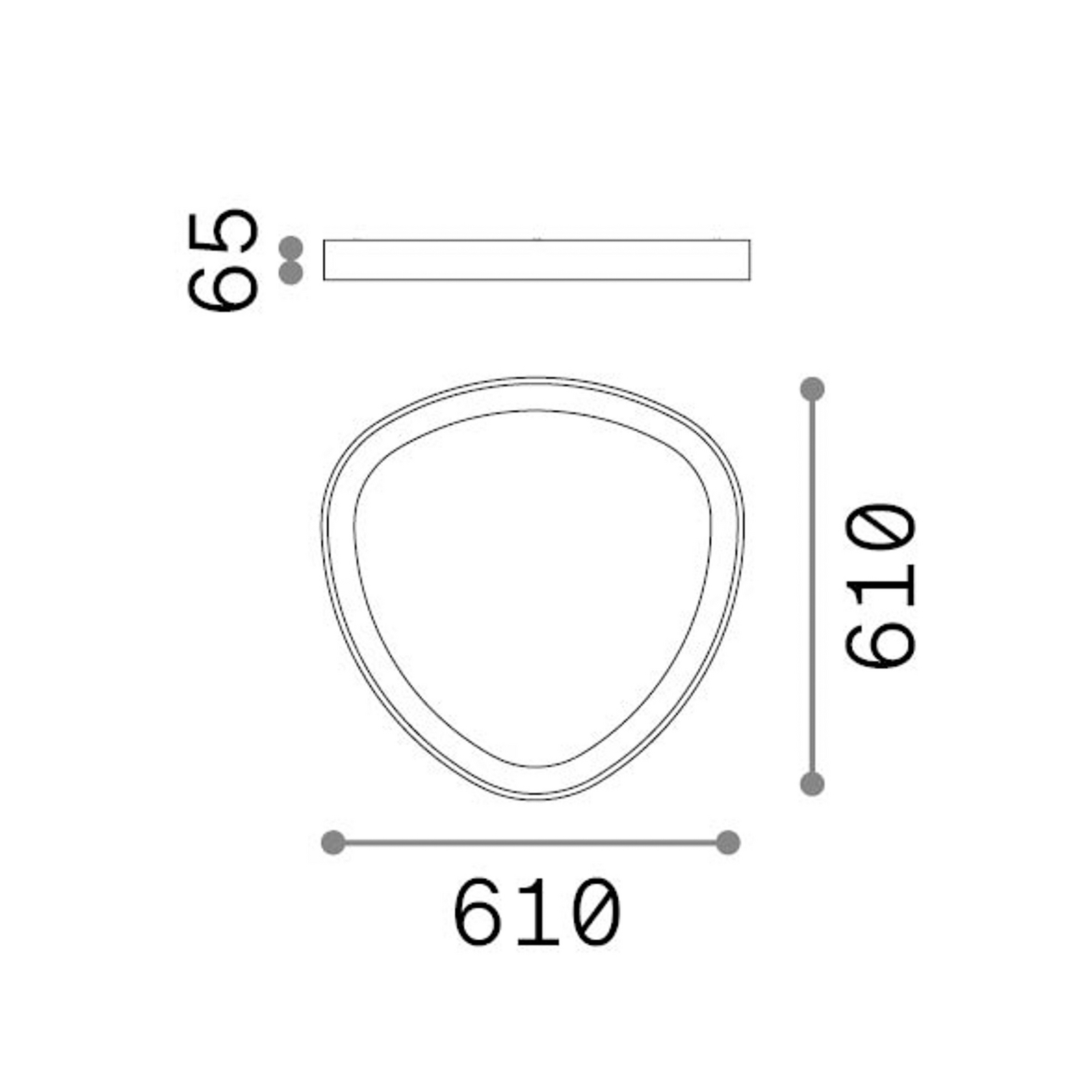 Candeeiro de teto LED IDEAL LUX Gemini em latão, 61 cm, 4000 K, com interruptor Candeeiro de teto LED IDEAL LUX Gemini em latão, 61 cm, 4000 K, com interruptor