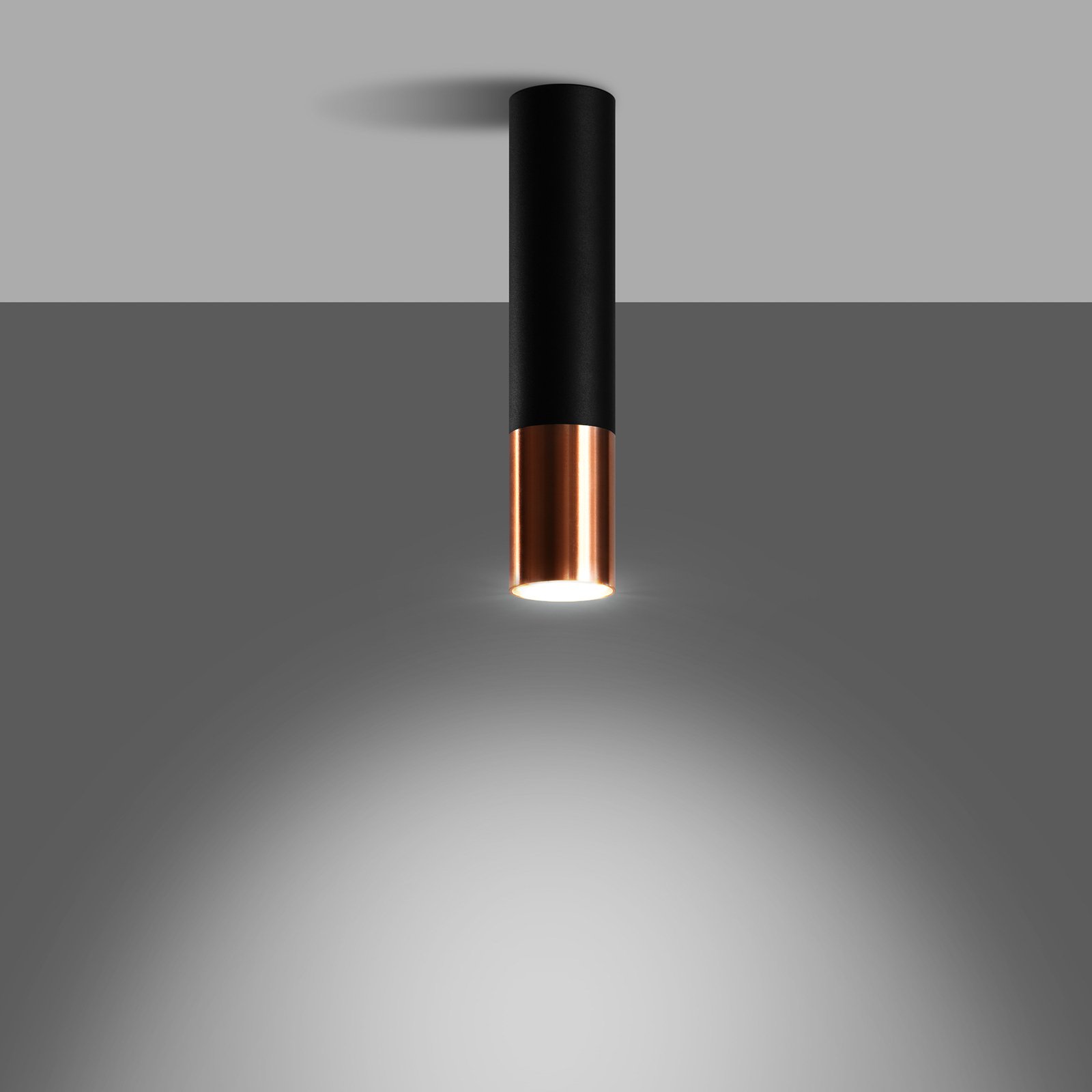 Euluna Thalassa downlight 1 lampe noir/cuivré 29cm