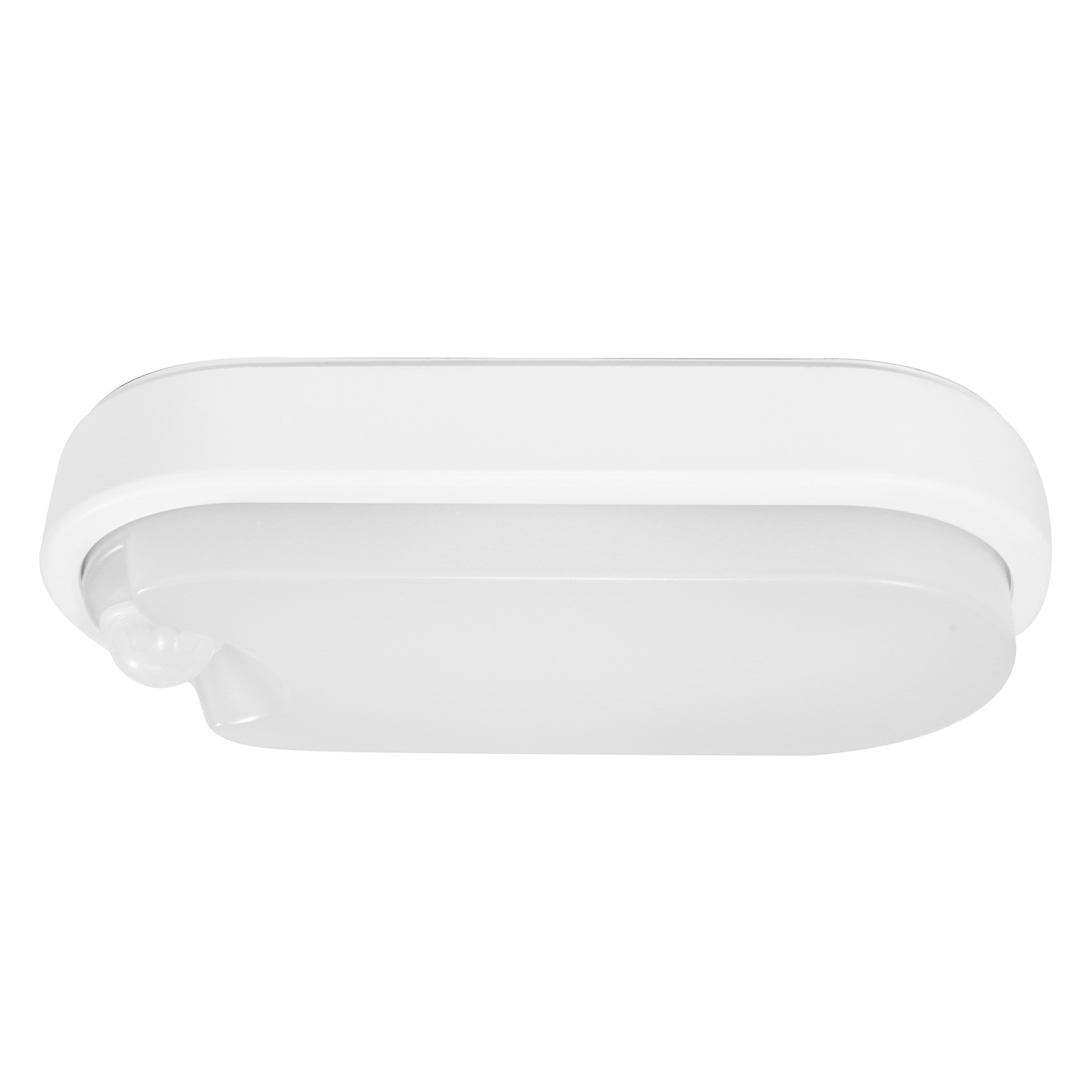 LED-taklampe Ipsum med sensor, hvit, oval