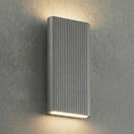 Lucande utendørs LED-vegglampe Raija, antrasitt, høyde 40 cm, CCT