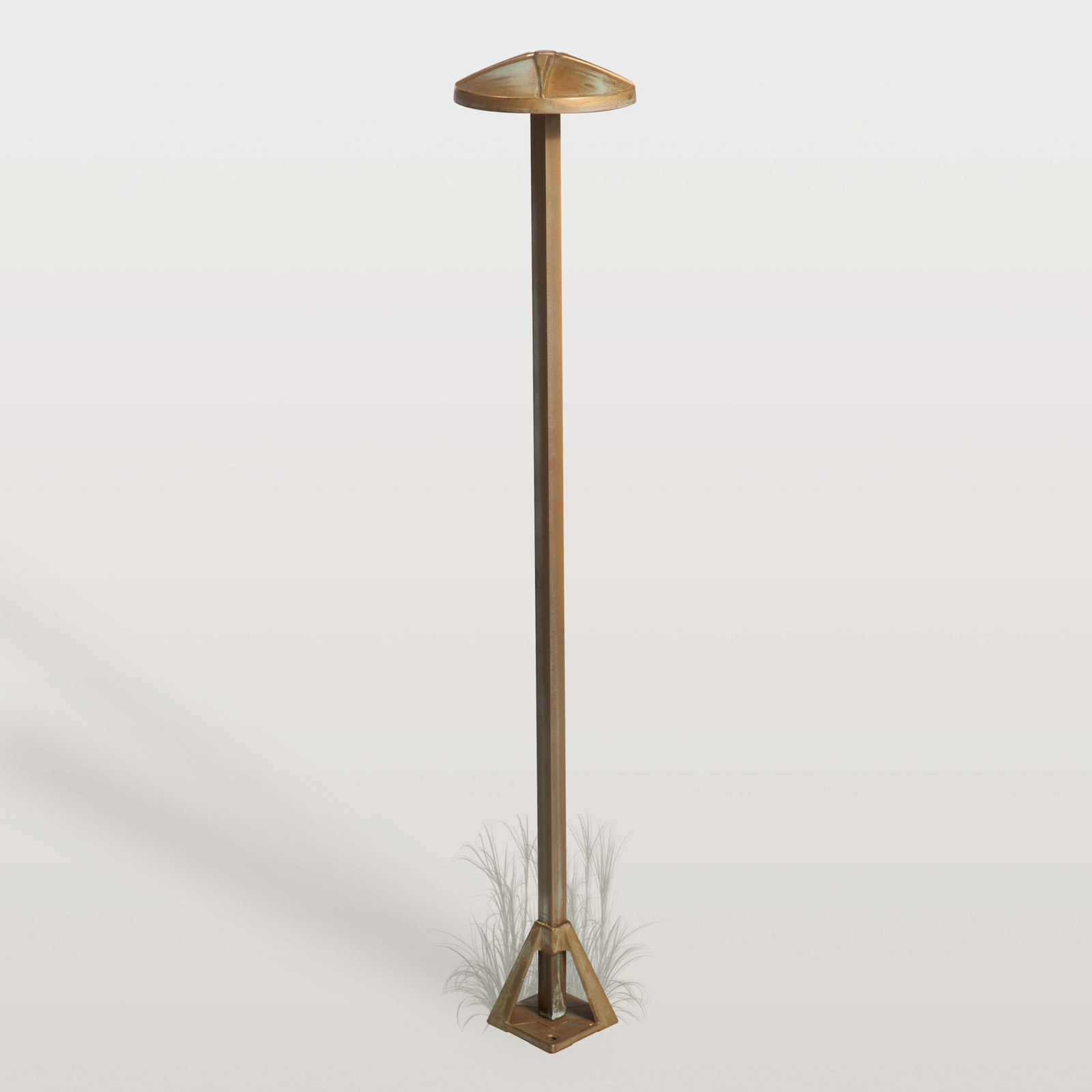 Aura Disk LED ösvény világítás, magasság 80 cm, antik sárgaréz, IP65 Aura Disk LED ösvény világítás, magasság 80 cm, antik sárgaréz, IP65