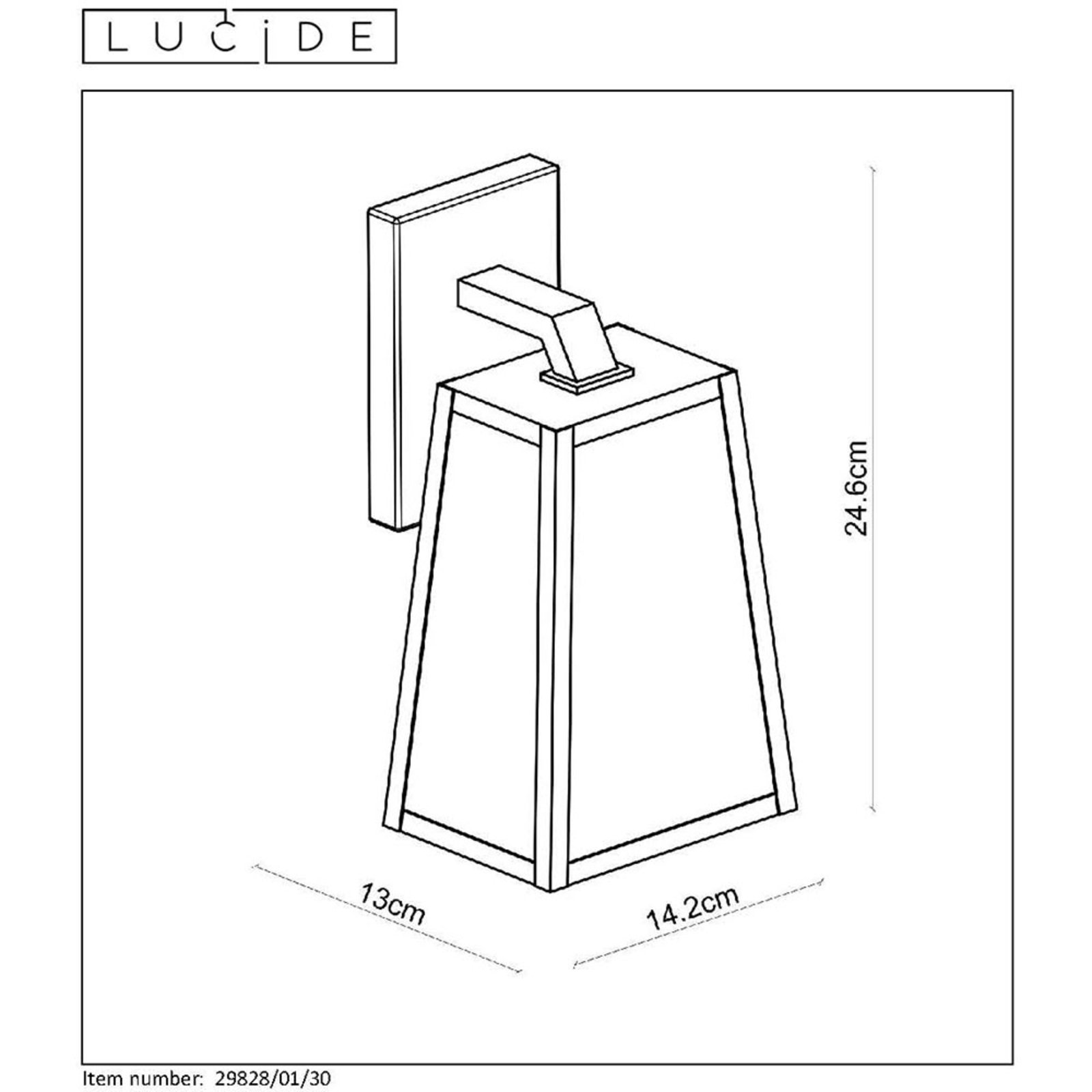 Matslot buitenwandlamp met helder glas