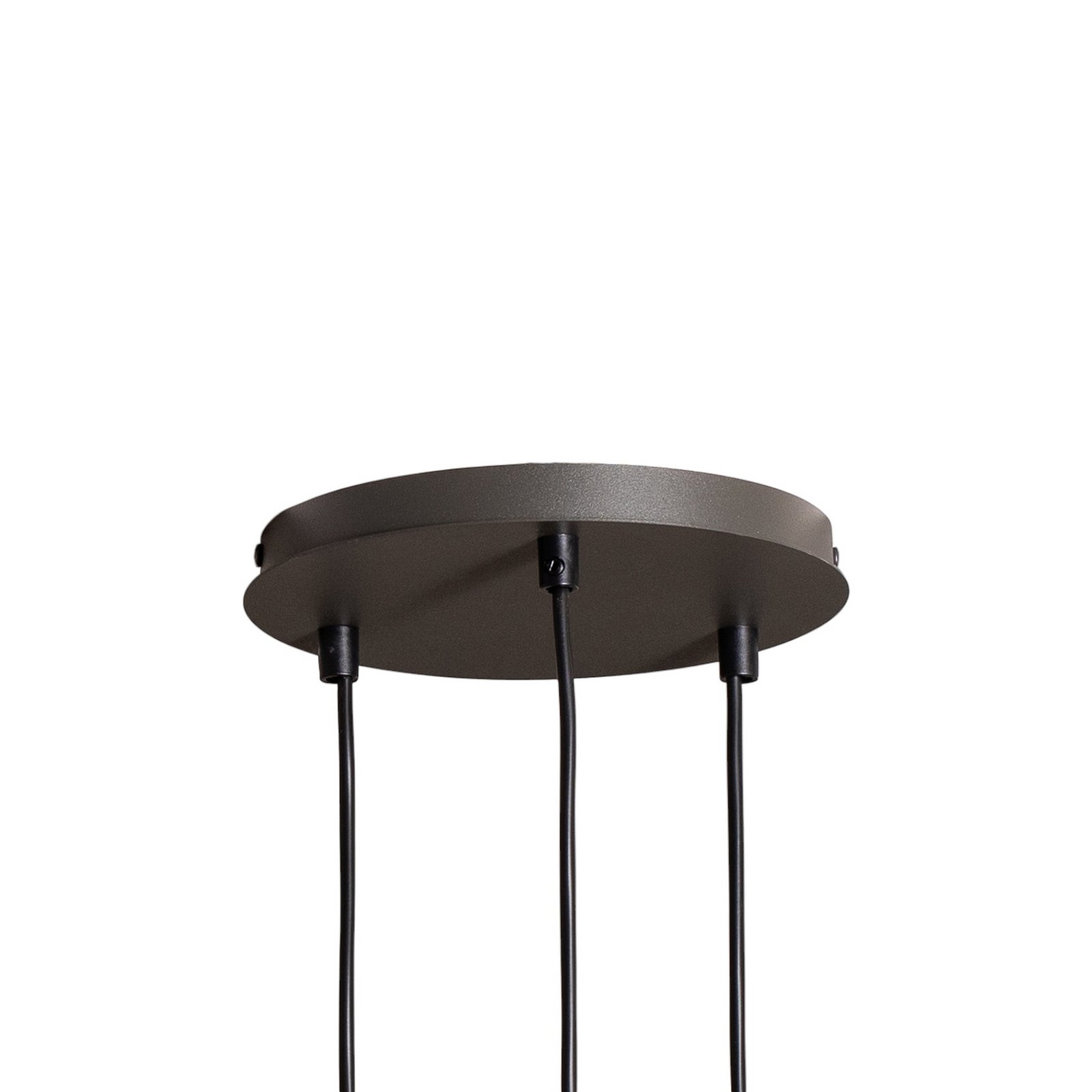 Rif 3 pendant light, olive green, round, 3-bulb, Ø 33 cm