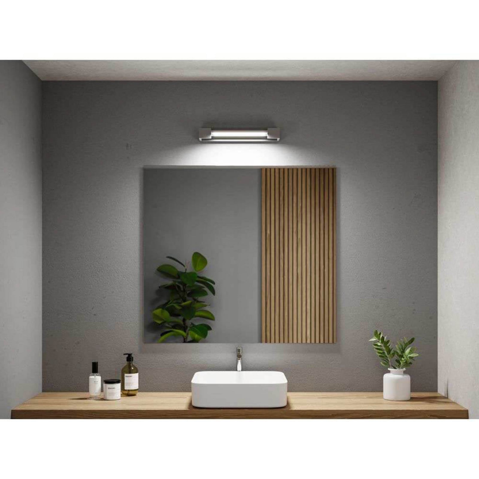Lucille LED-væglampe, 11W, aluminium, IP44, dæmpbar Paulmann - Badeværelse - Moderne - Metal - Kantet