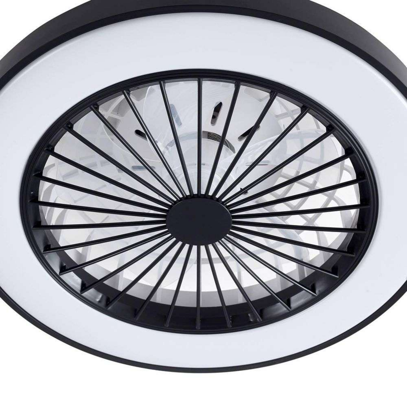 Teleo LED Stropní ventilátor Černá - Lindby